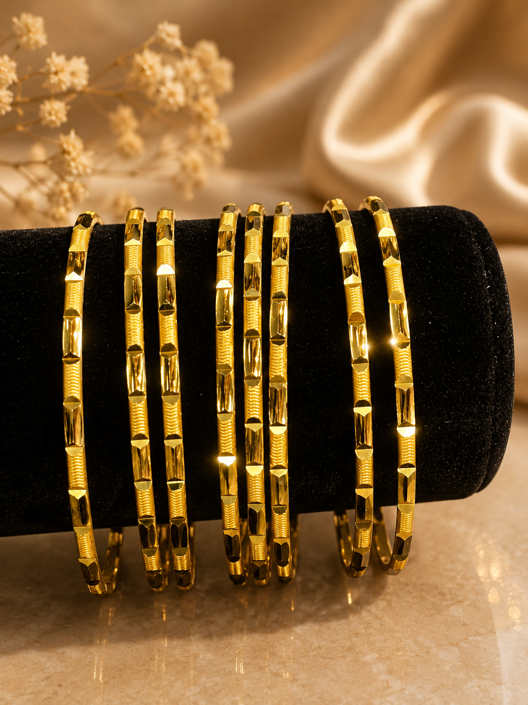 Karmela Thin Bangles Set – 8 Pieces