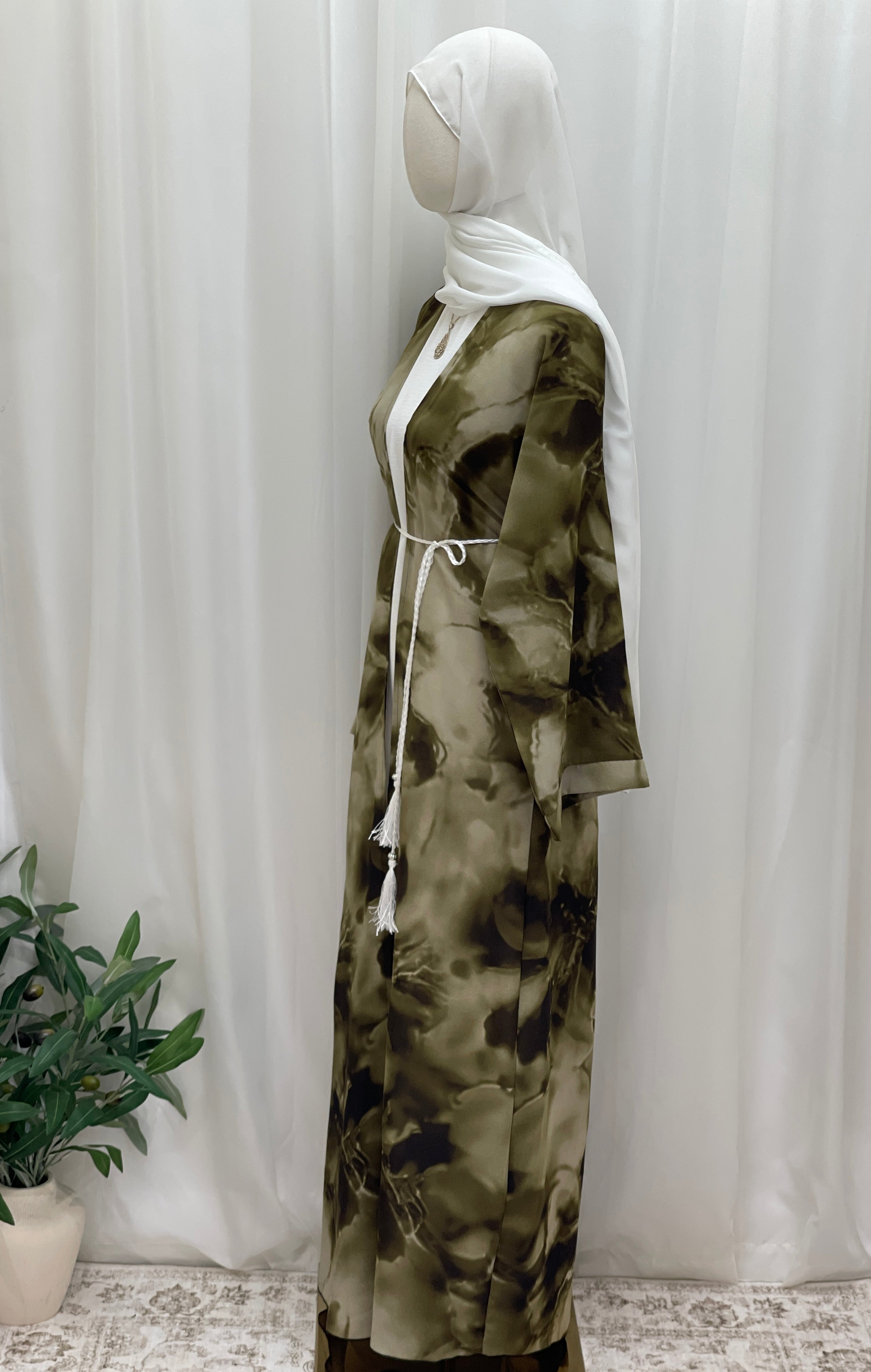 Cloud Marble 3-Piece Abaya Set