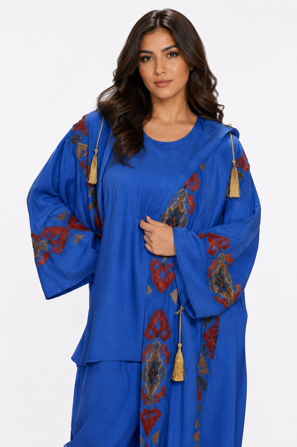 3-Piece Lightweight Soft Linen Women's Abaya Set - Modern and Comfortable Design