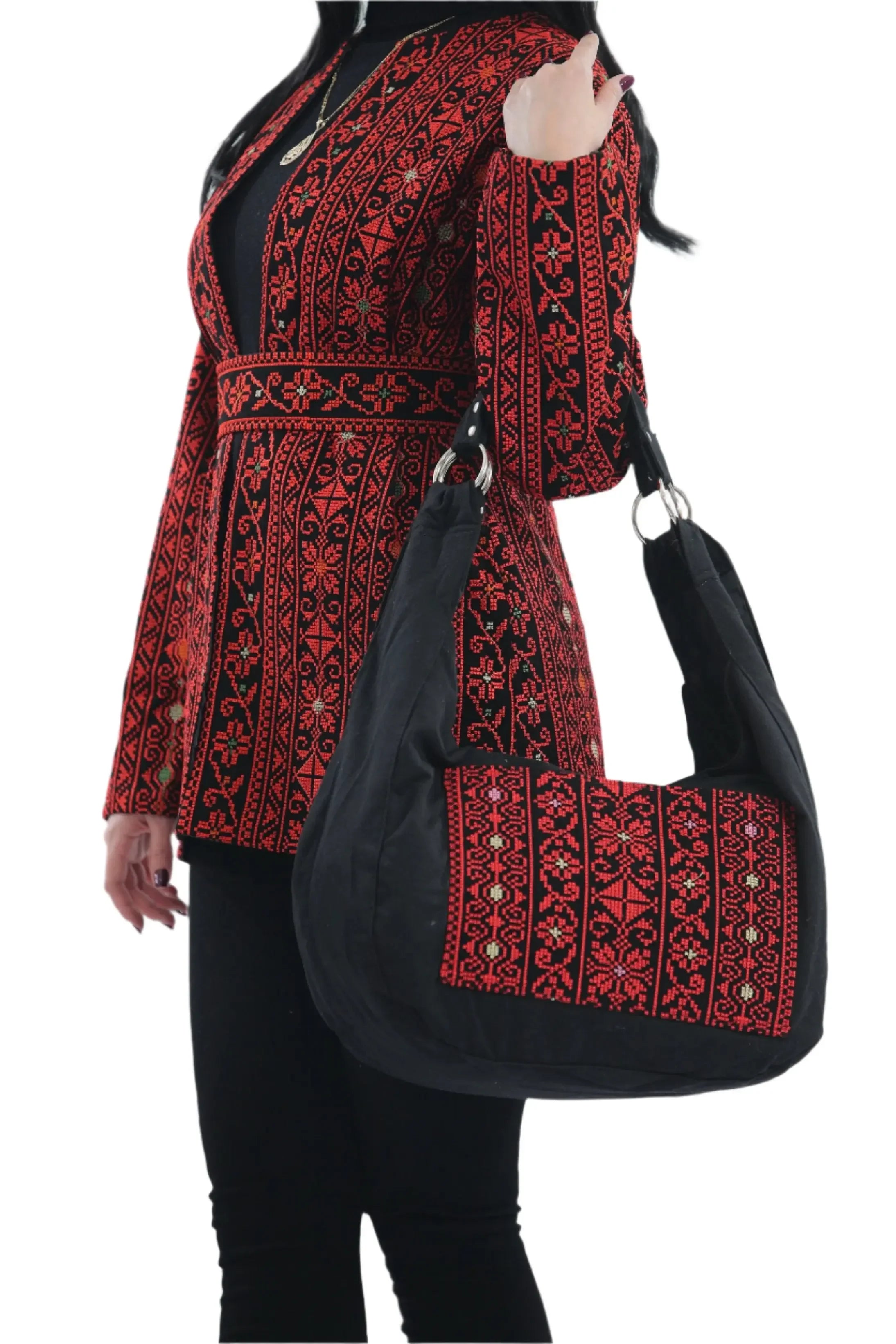 High-Quality Tatreez Design Tote Bag: Spacious and Stylish Shoulder Bag Representing Palestine Palestinian Elegance