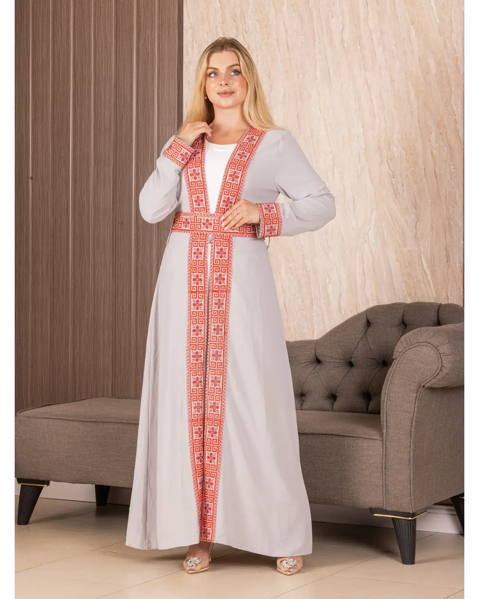 Embroidered Cardigan Palestinian Elegance