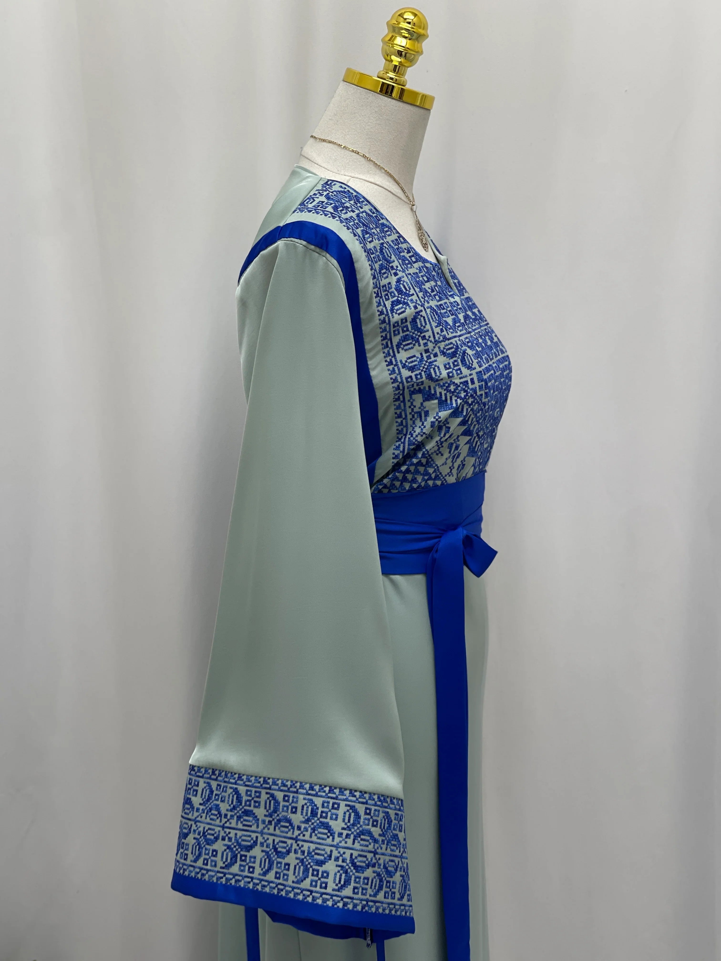 Ink Blue Embroidered Thoub