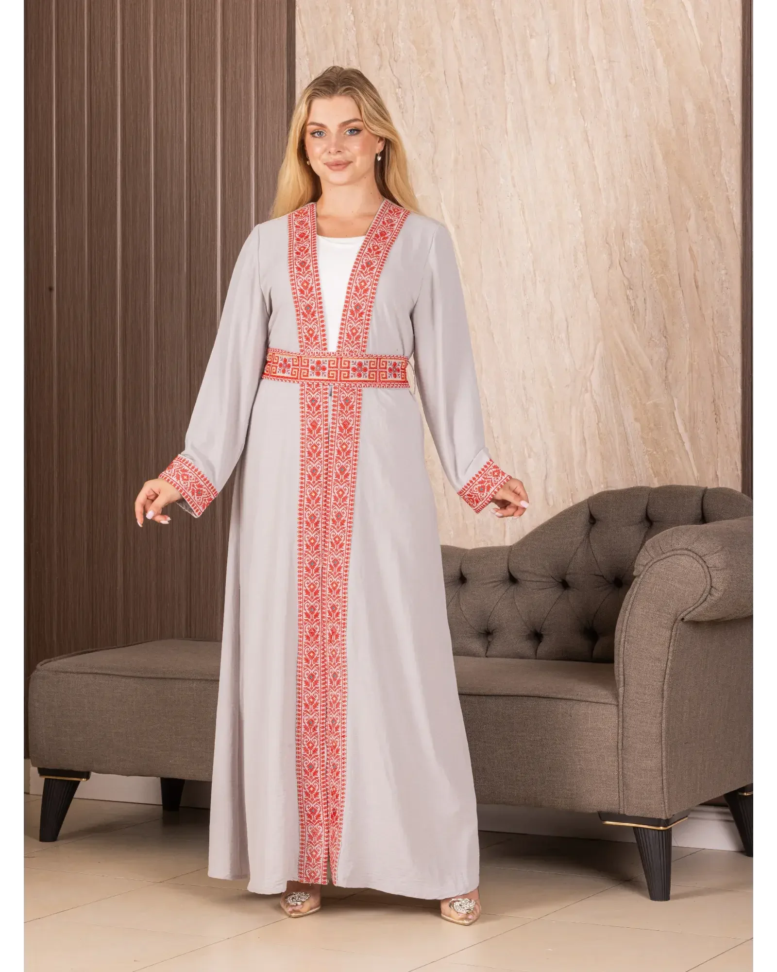 Embroidered Cardigan Palestinian Elegance