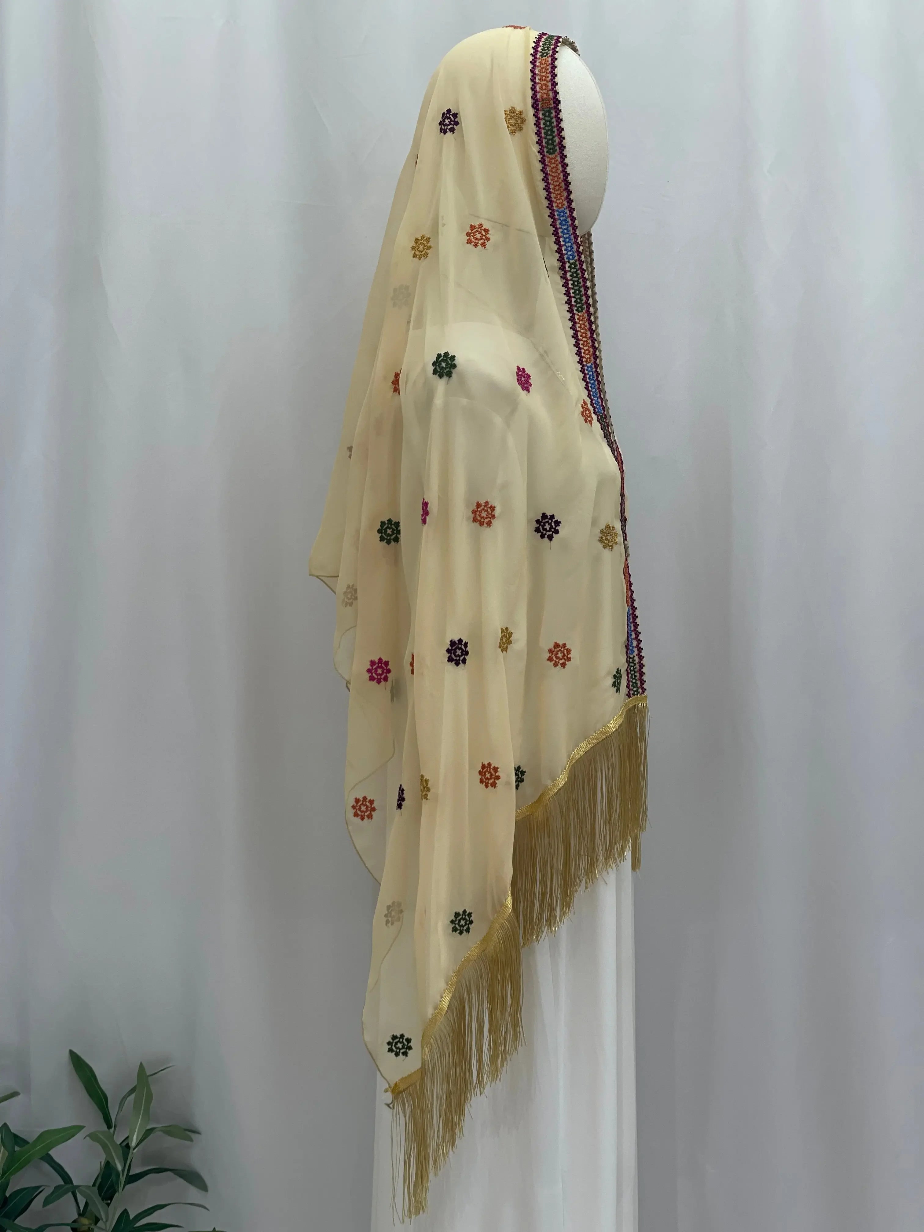 Elegance and Warmth: Embroidered Khirka-Shwal Palestinian Elegance