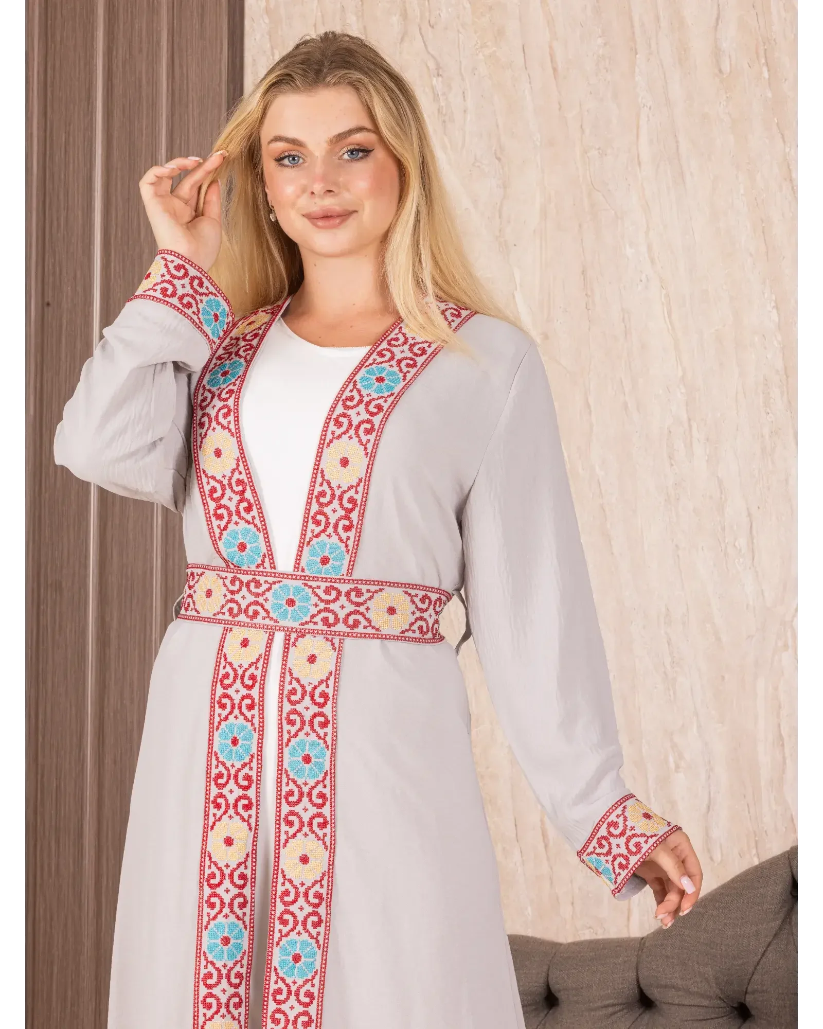 Embroidered Cardigan Palestinian Elegance