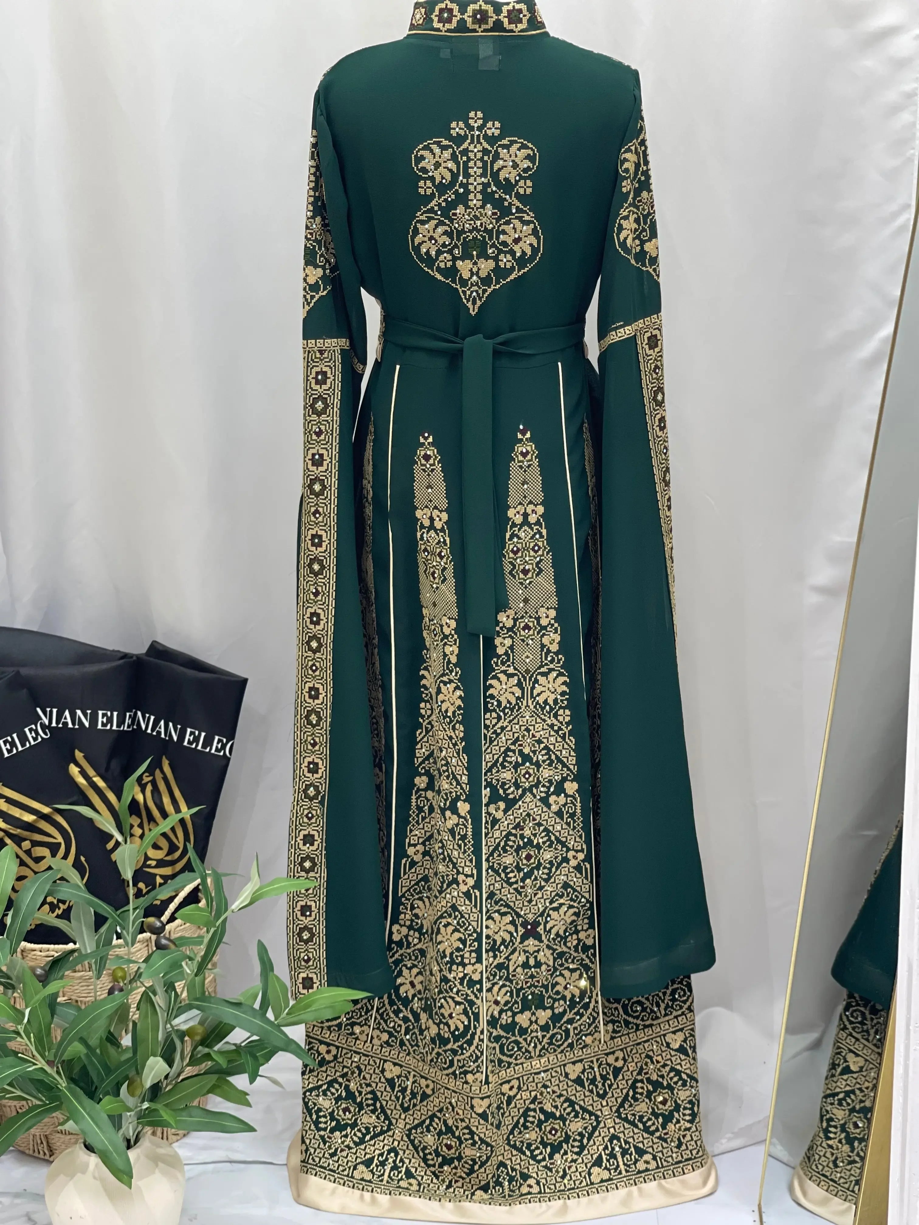 Embroidered Kaftan Palestinian Elegance
