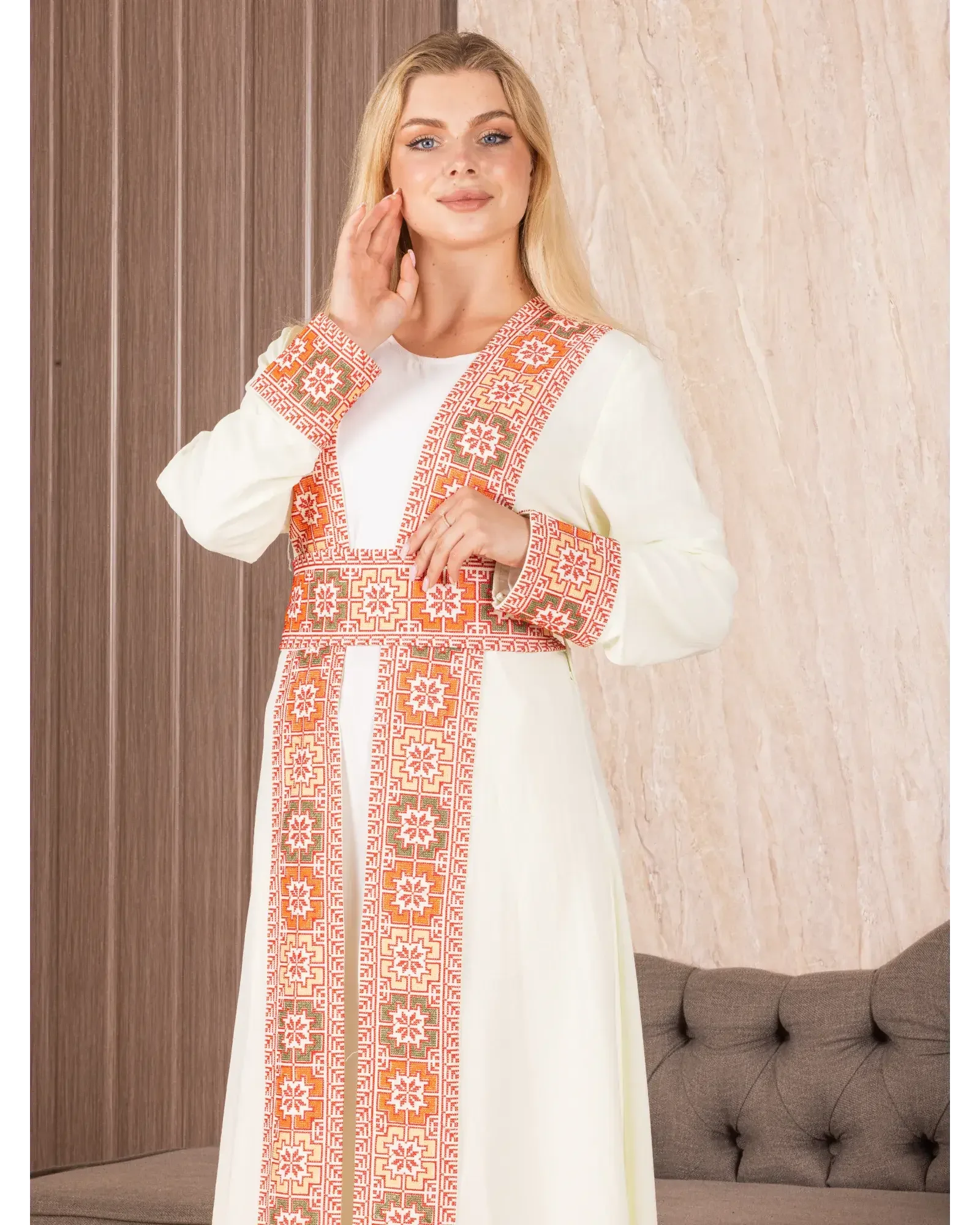 Embroidered Cardigan Palestinian Elegance