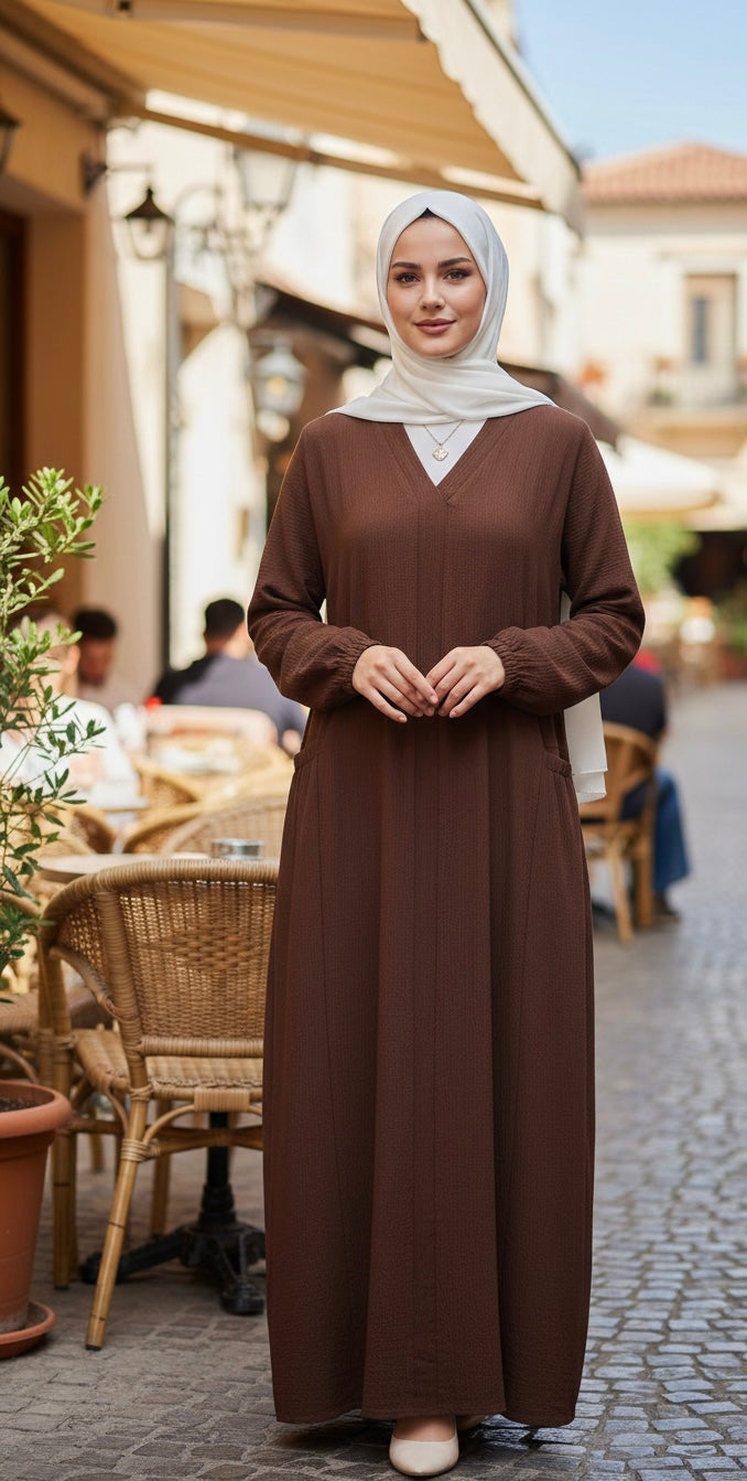 Soft Flow Everyday Abaya - Palestinian Elegance
