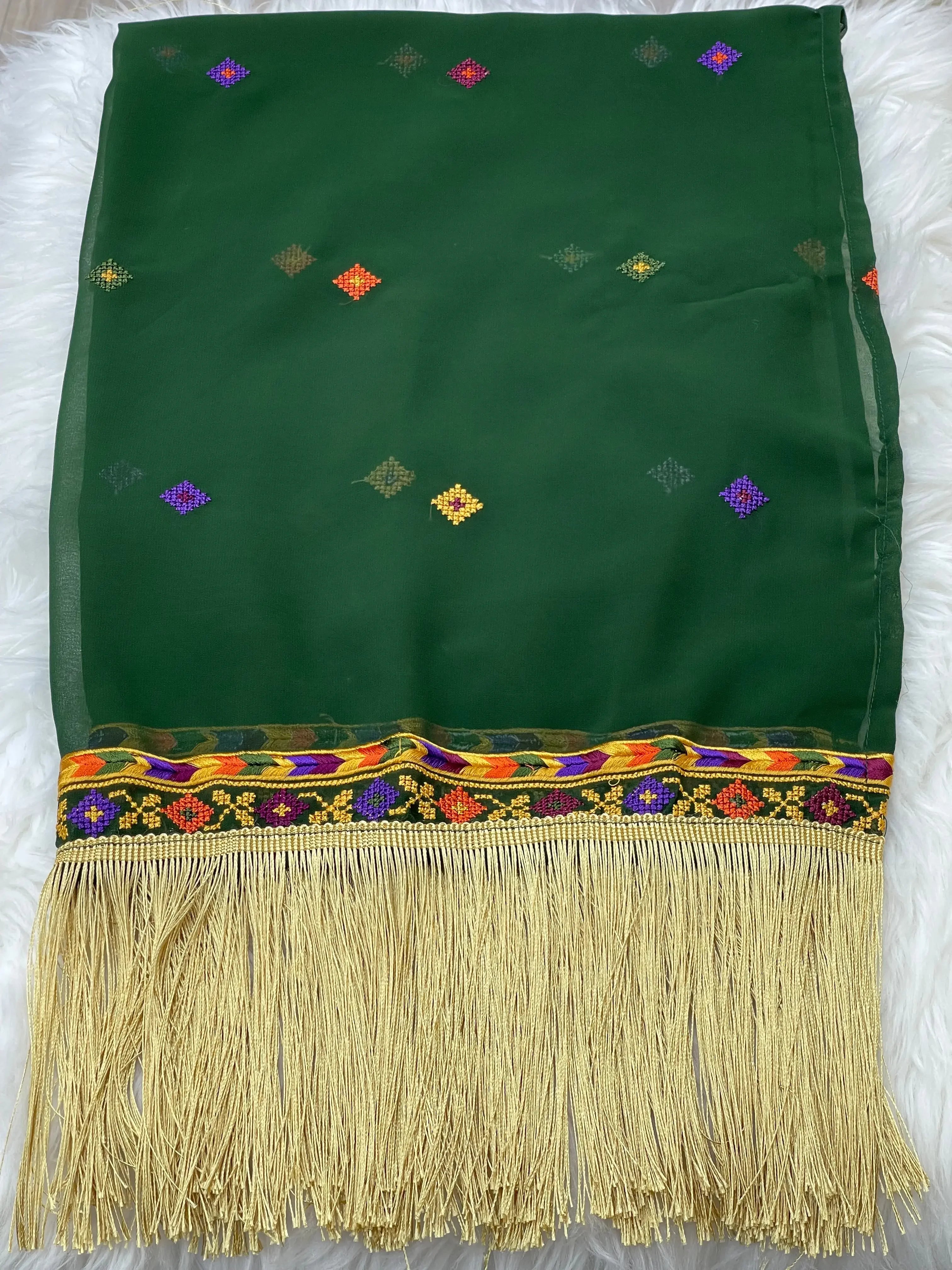 Embroidery Khirka with Tassel: Elegant Design and Versatile Style Palestinian Elegance