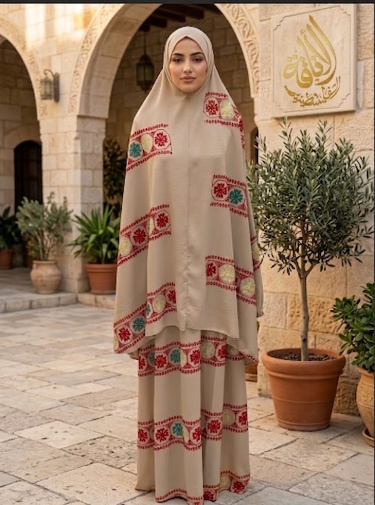 Embroidered Two-Piece Prayer Set for Spiritual Reflection and Comfort