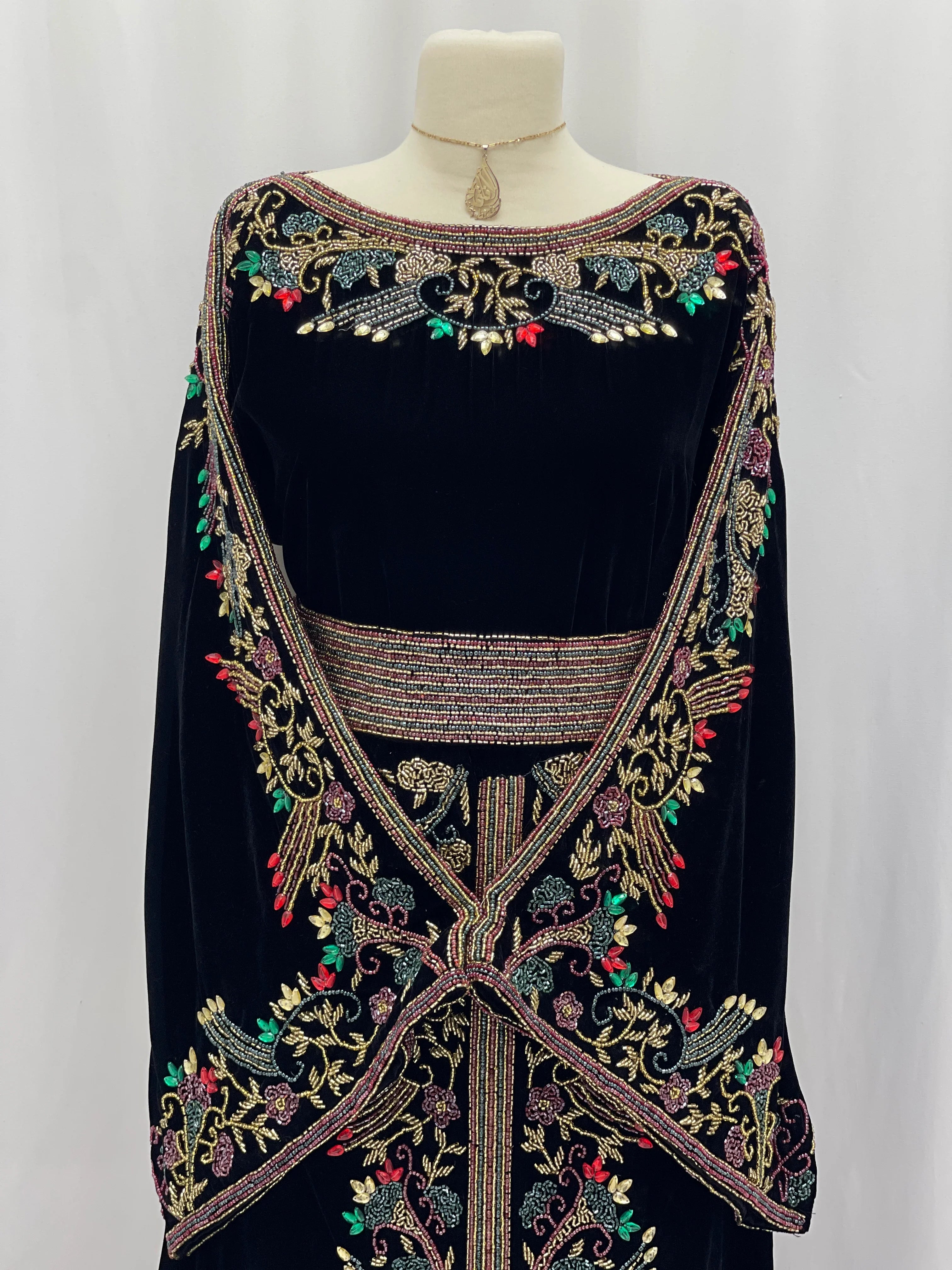 Sultana Beaded Velvet Thobe