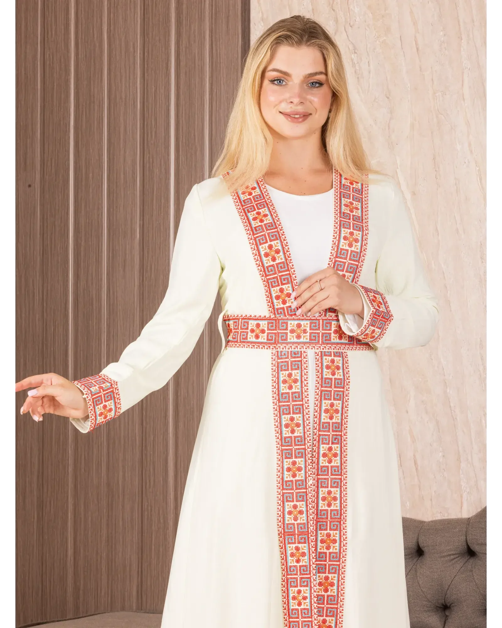 Embroidered Cardigan Palestinian Elegance