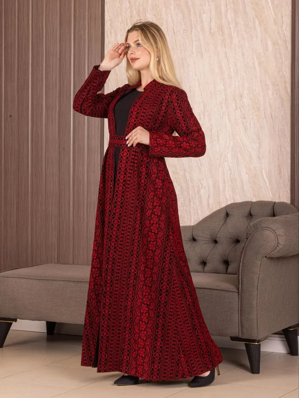 Embroidered Cardigan: Elegance and Timeless Craftsmanship Palestinian Elegance