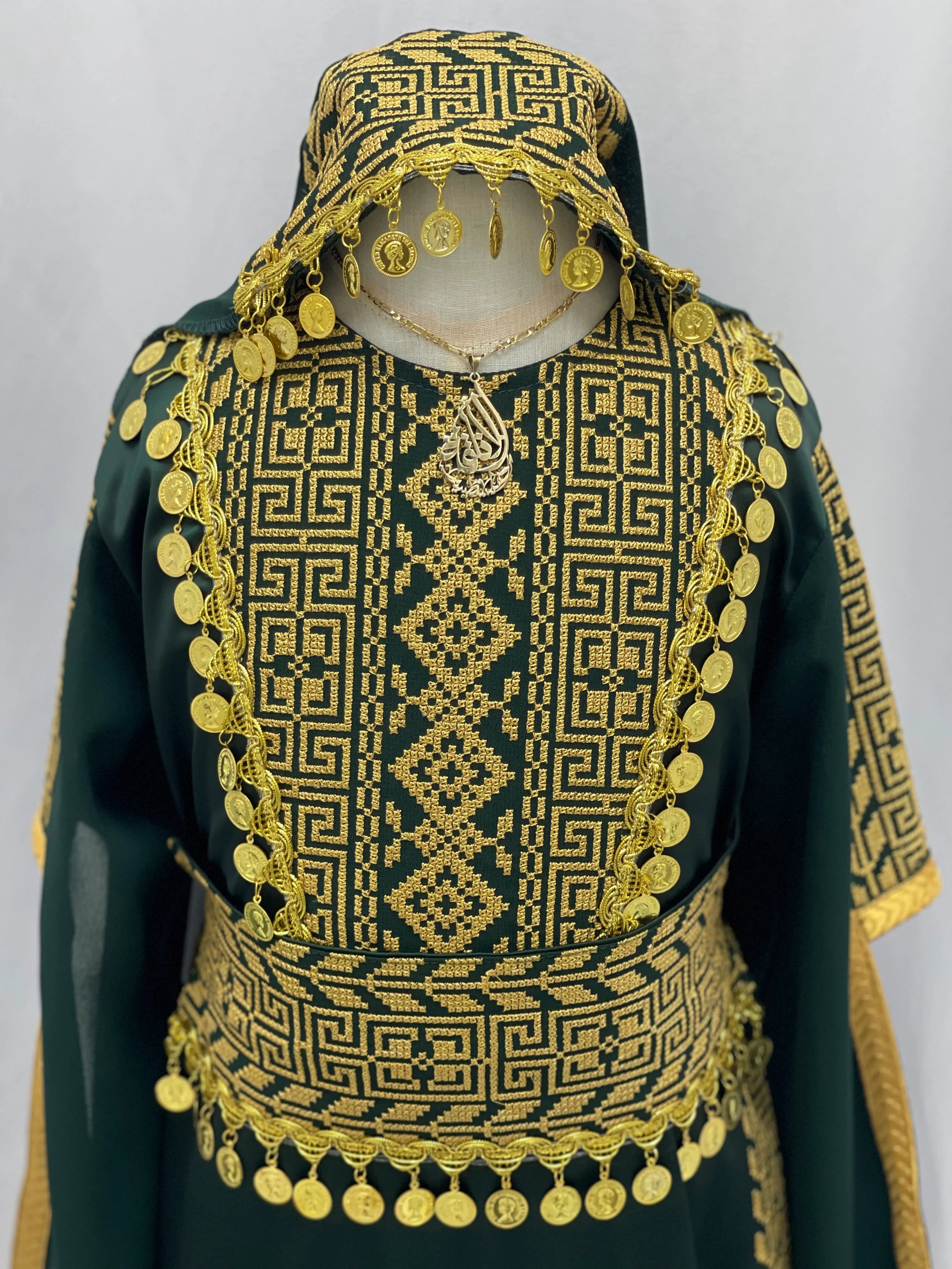 Heritage Coin Embroidered Girls Thobe Set