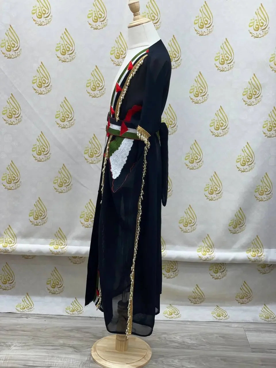 Girls Palestinian Chiffon Bisht: Elegance and Cultural Charm Palestinian Elegance