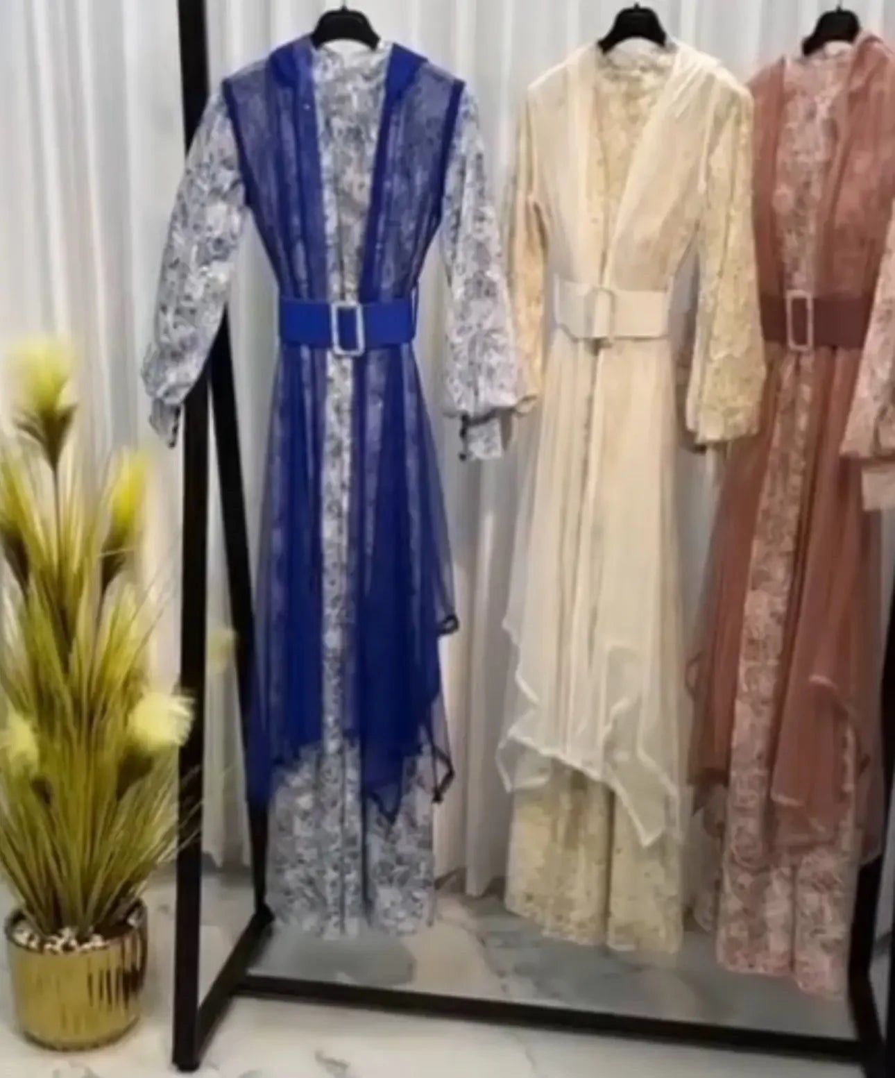 Floral Embroidered Mesh Overlay Dress with Beads: Enchanting Elegance and Grace Palestinian Elegance