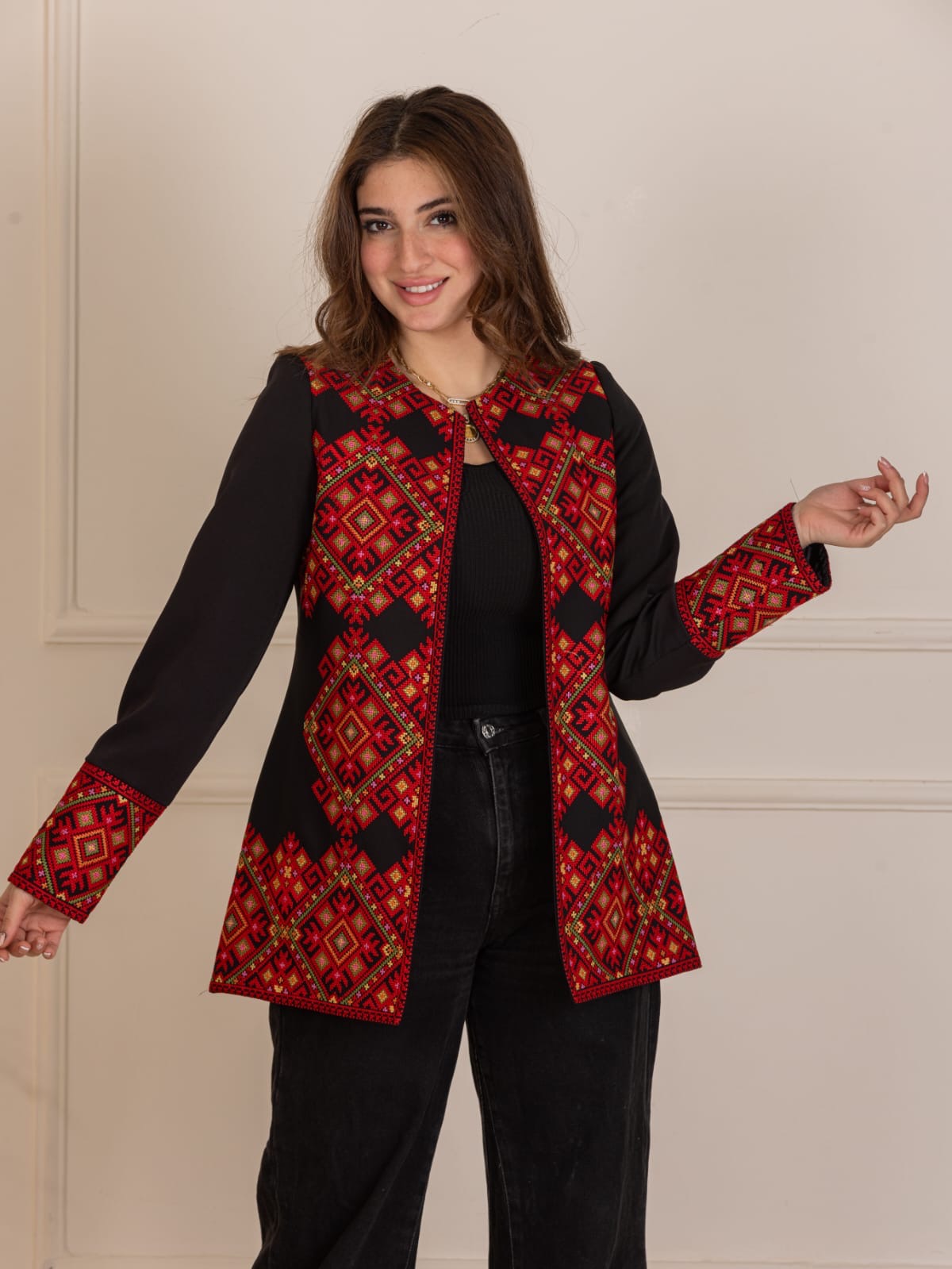 Palestinian Pattern Embroidered Jacket