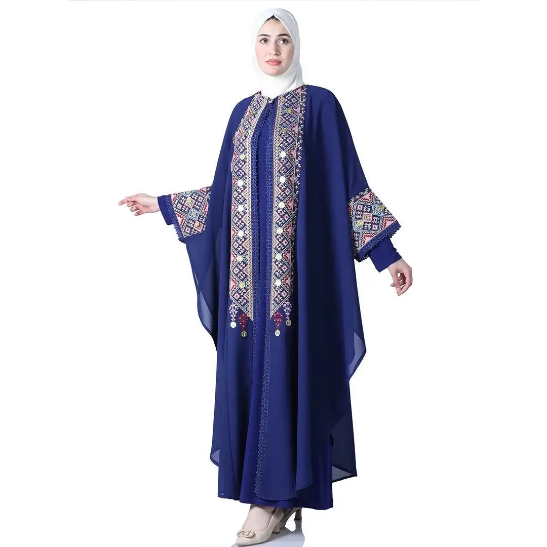 Butterfly Cut Embroidery Kaftan: Unique Elegance and Intricate Design Palestinian Elegance