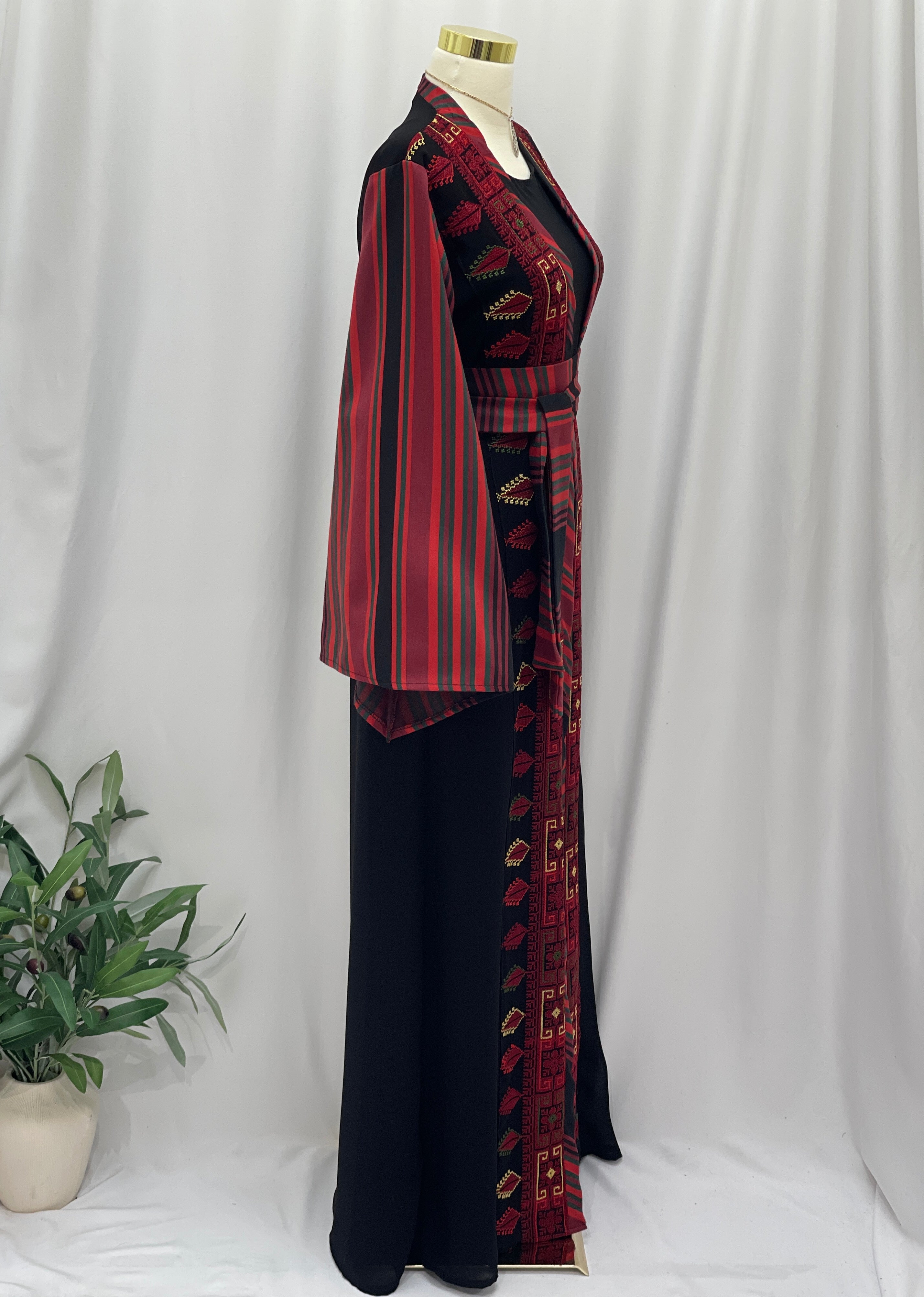 Majdal Heritage Embroidered Chiffon Piece - Cultural Grace