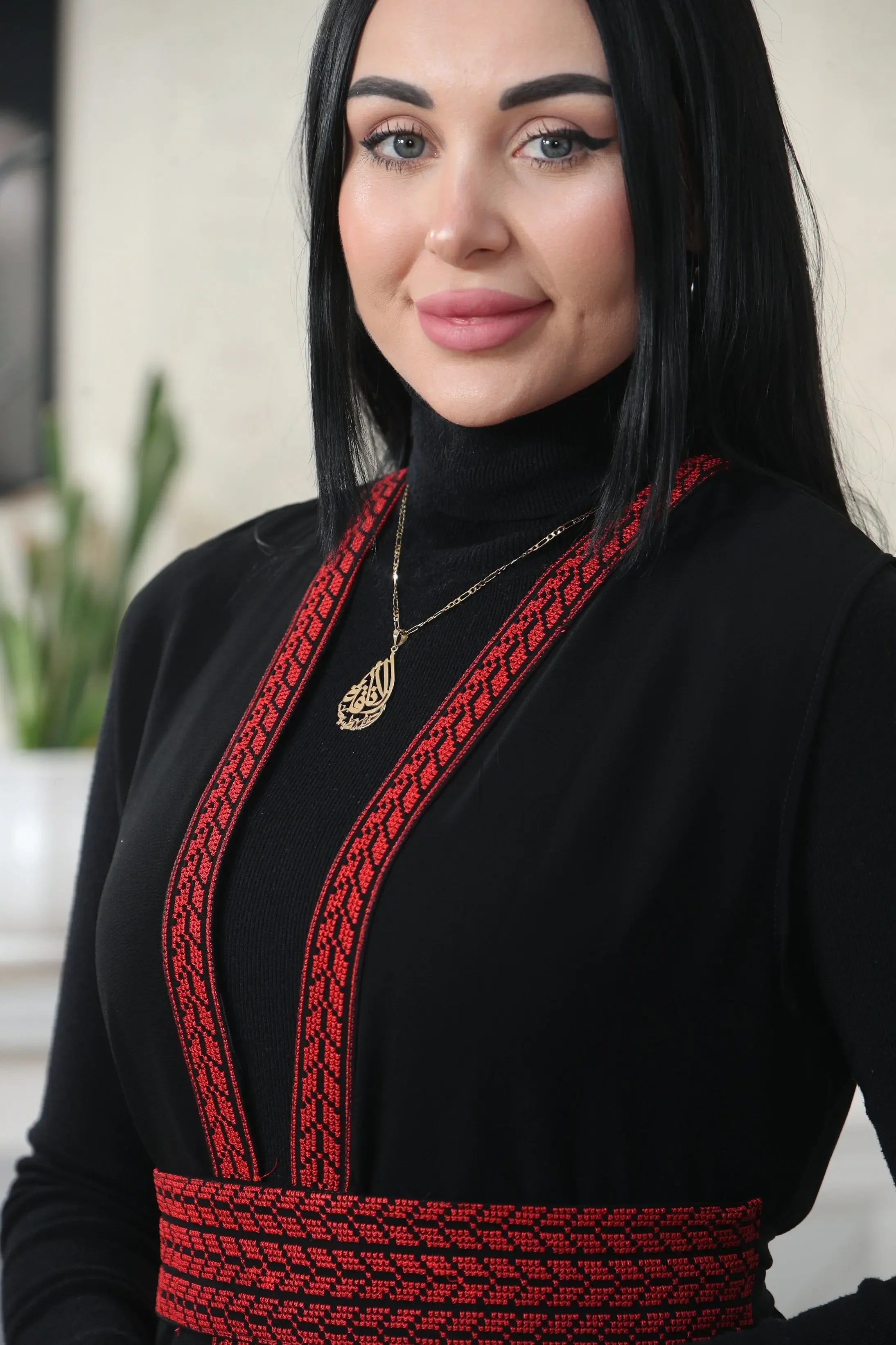 Chiffon Colorful Embroidered Vest - Vibrant & Stylish Layer Palestinian Elegance