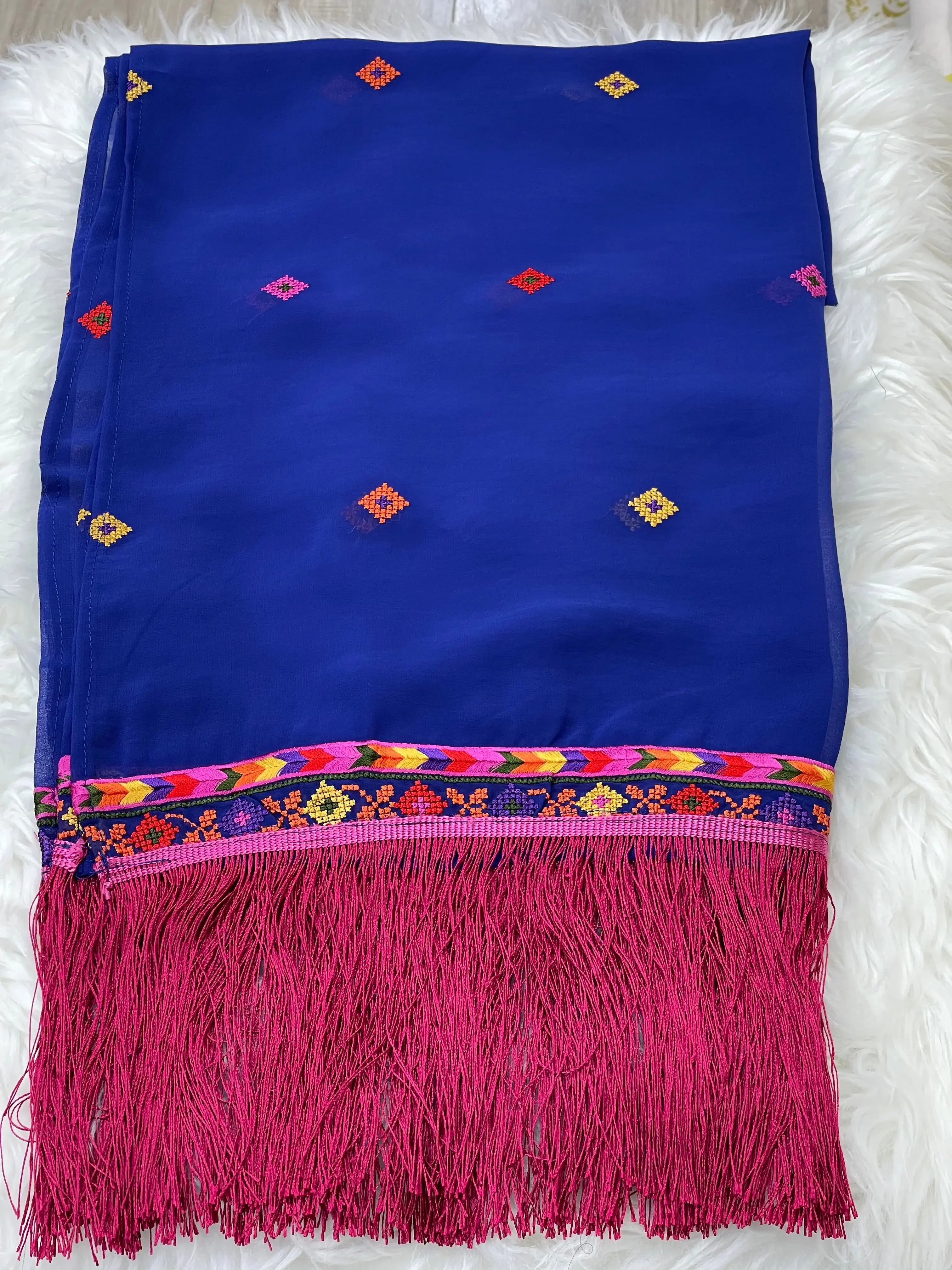 Embroidery Khirka with Tassel: Elegant Design and Versatile Style Palestinian Elegance