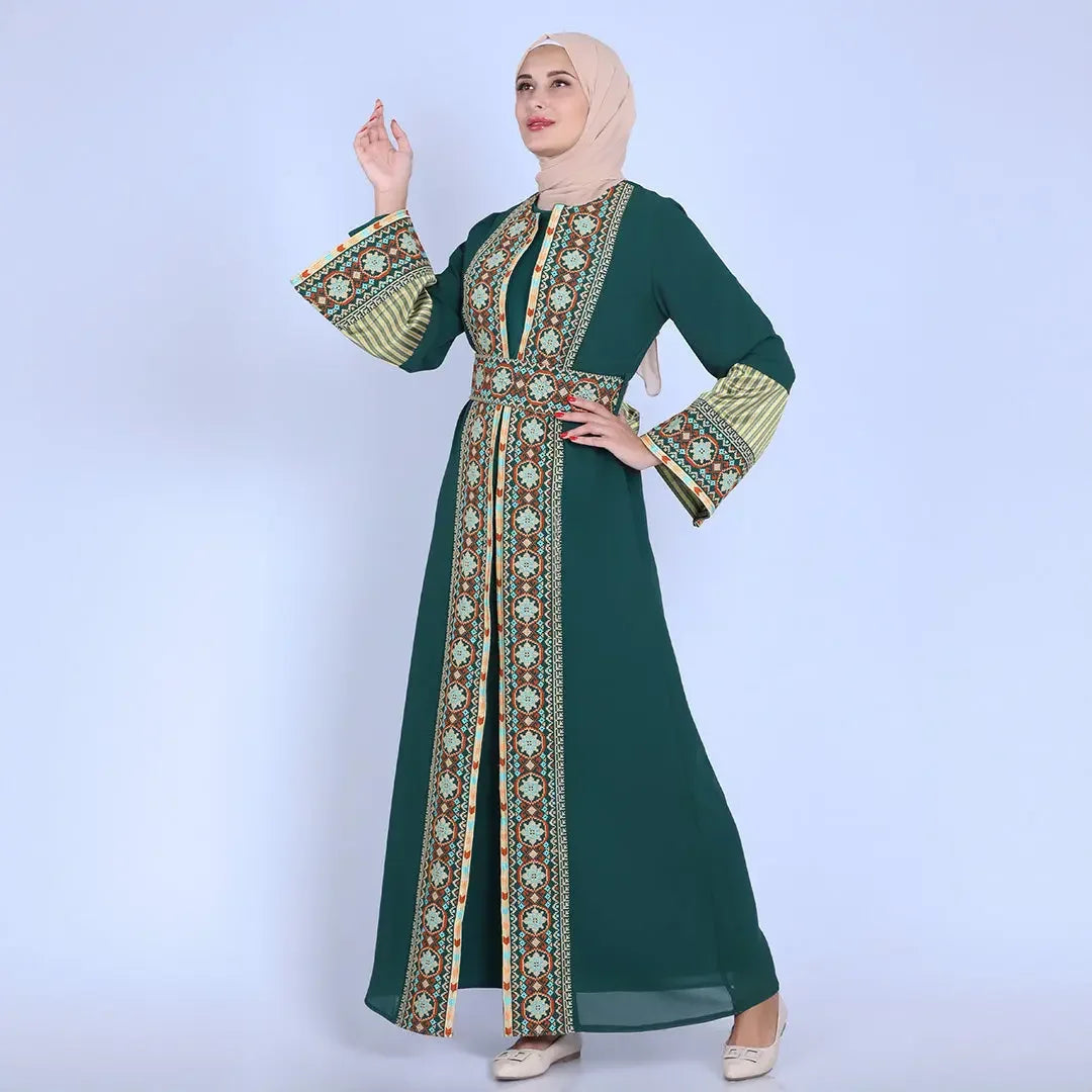 Huda Embroidery Kaftan: Traditional Elegance and Sophisticated Style Palestinian Elegance