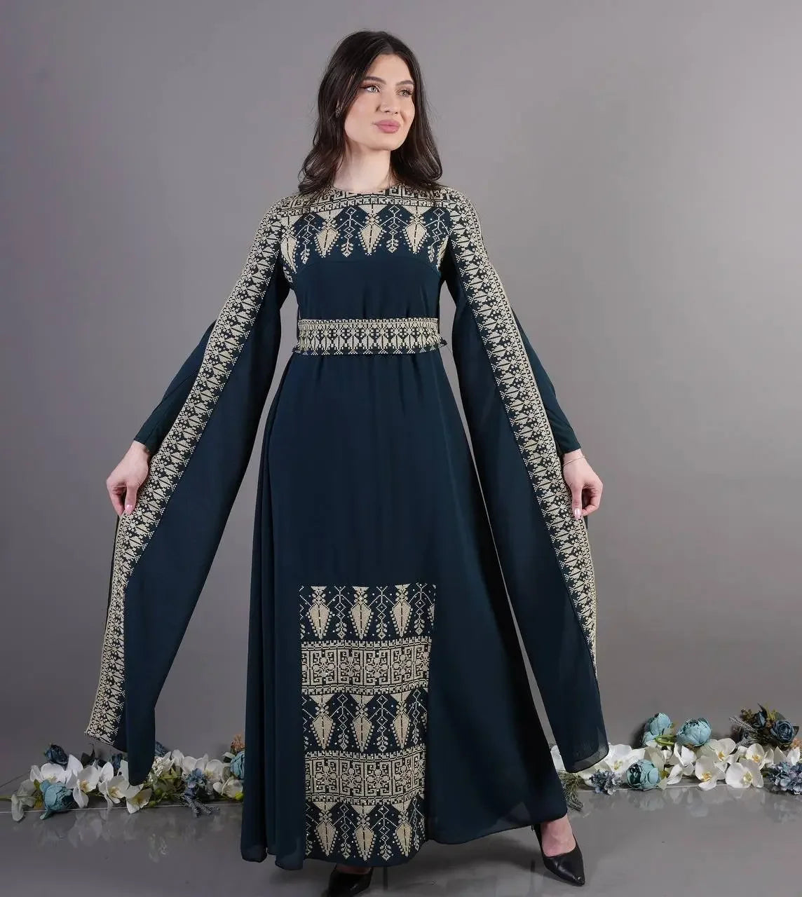 Modern Embroidery Dress: Elegant Luxury and Unique Style Palestinian Elegance