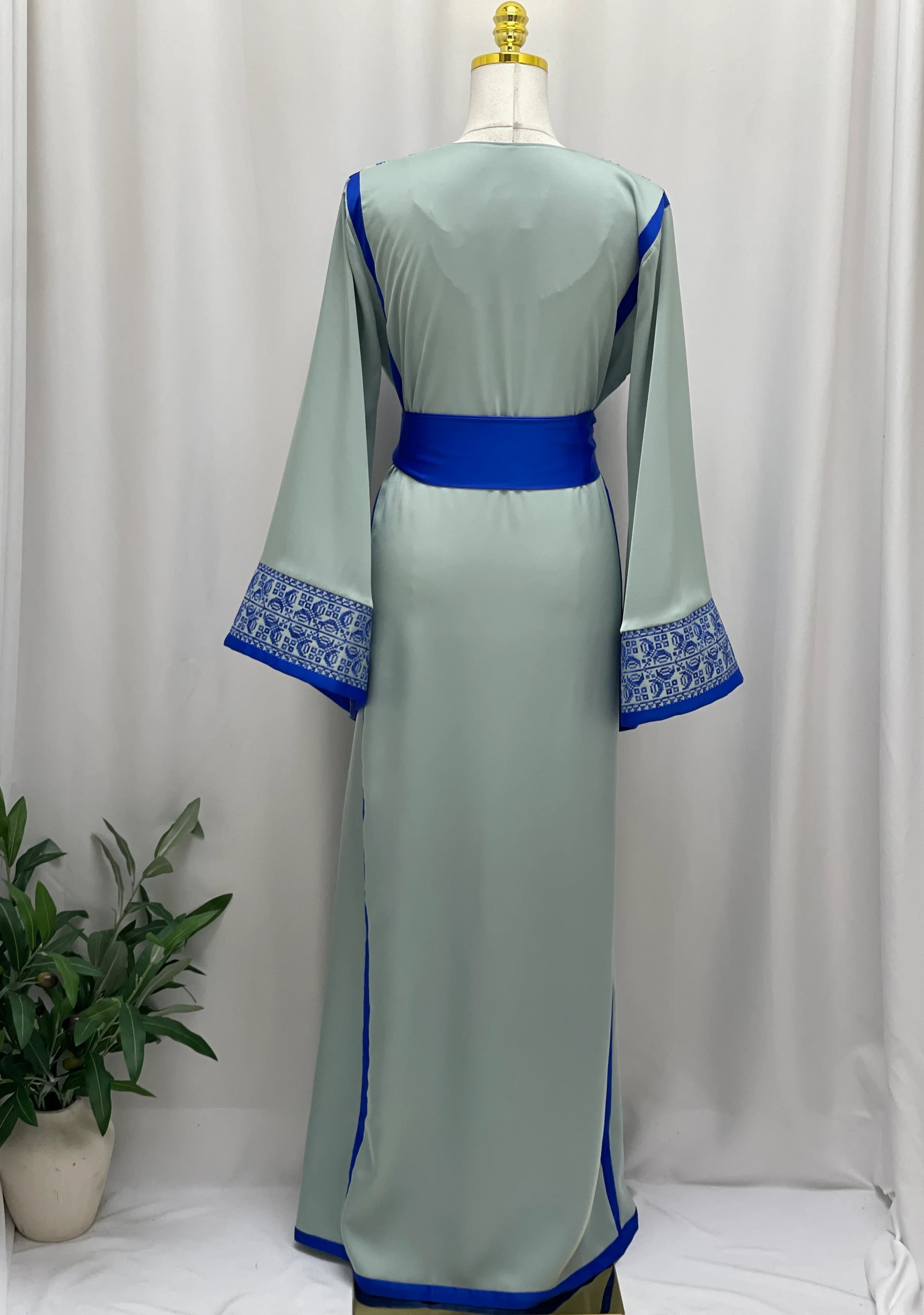 Ink Blue Embroidered Thoub