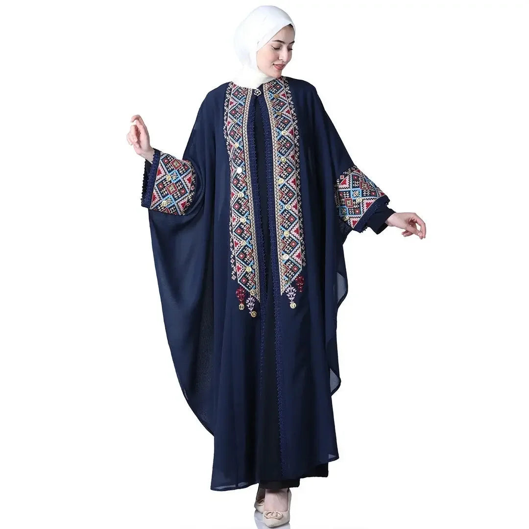 Butterfly Cut Embroidery Kaftan: Unique Elegance and Intricate Design Palestinian Elegance
