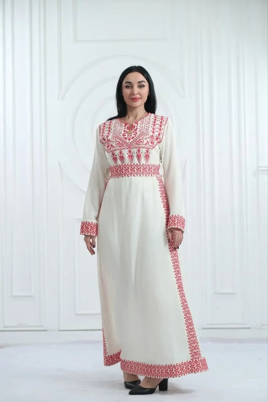 The Warda Embroidered Dress Palestinian Elegance