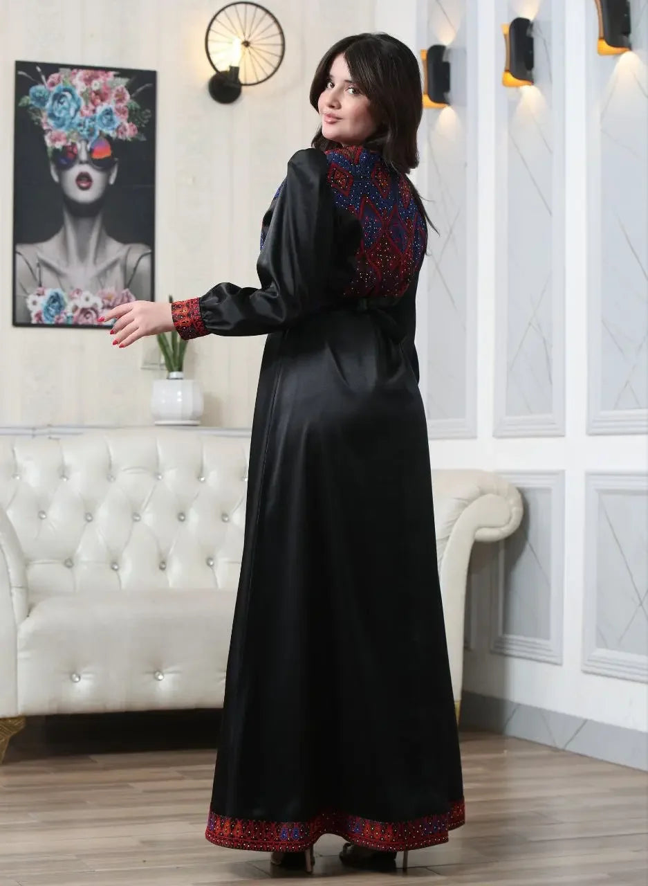The Dalia Embroidered Dress Palestinian Elegance