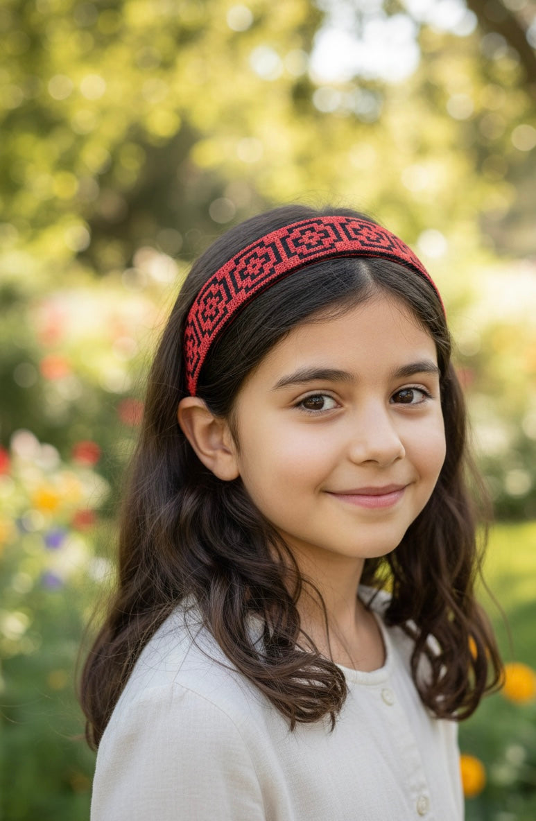 Palestinian Embroidered Headband-featuring classic geometric outfits special occasions.