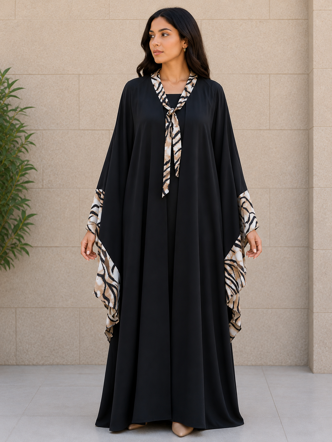 Butterfly Stylish 2Pcs Abaya: Elegance and Versatility in Every Stitch
