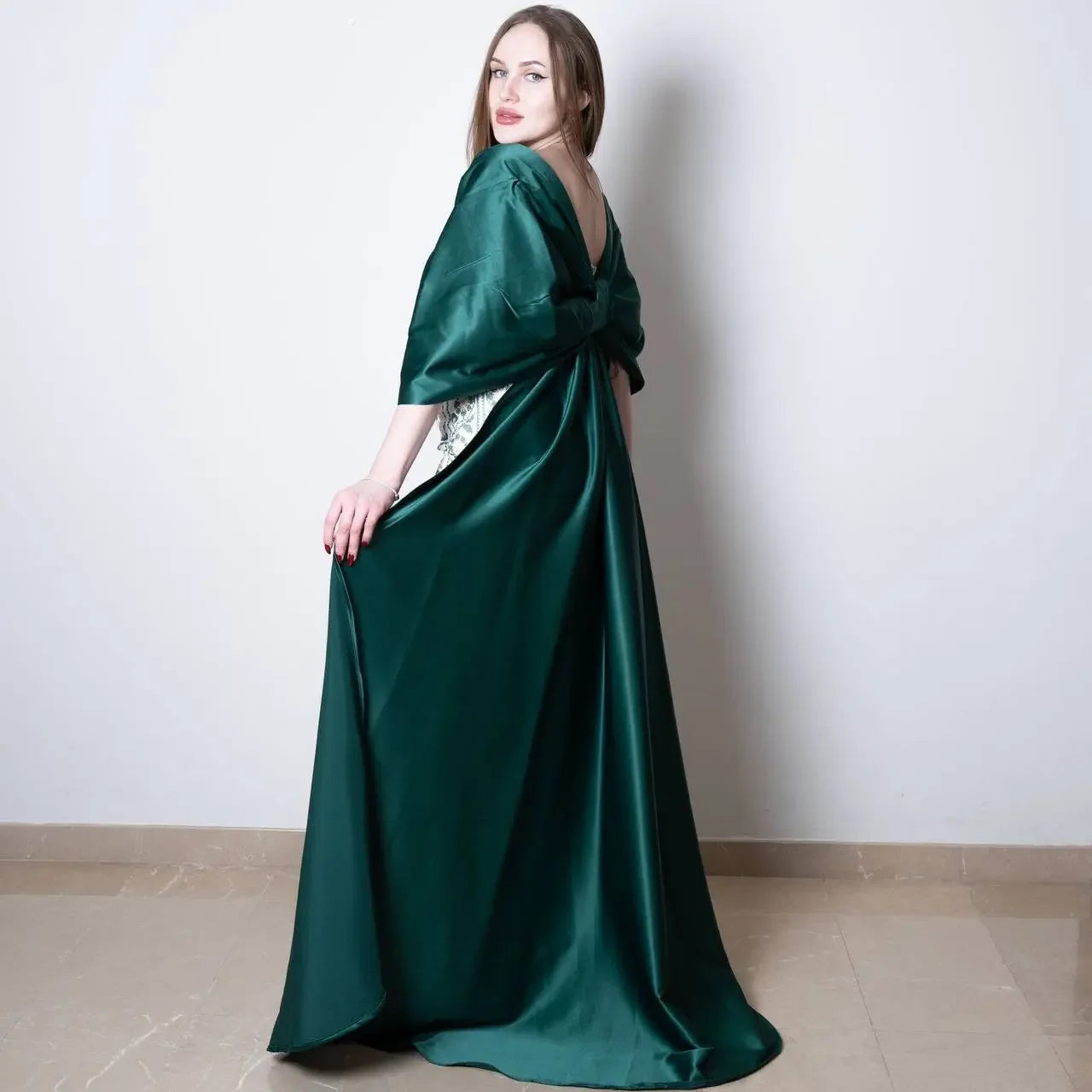 Embroidered Bebiona Dress - Elegant Floral Design for Women Palestinian Elegance