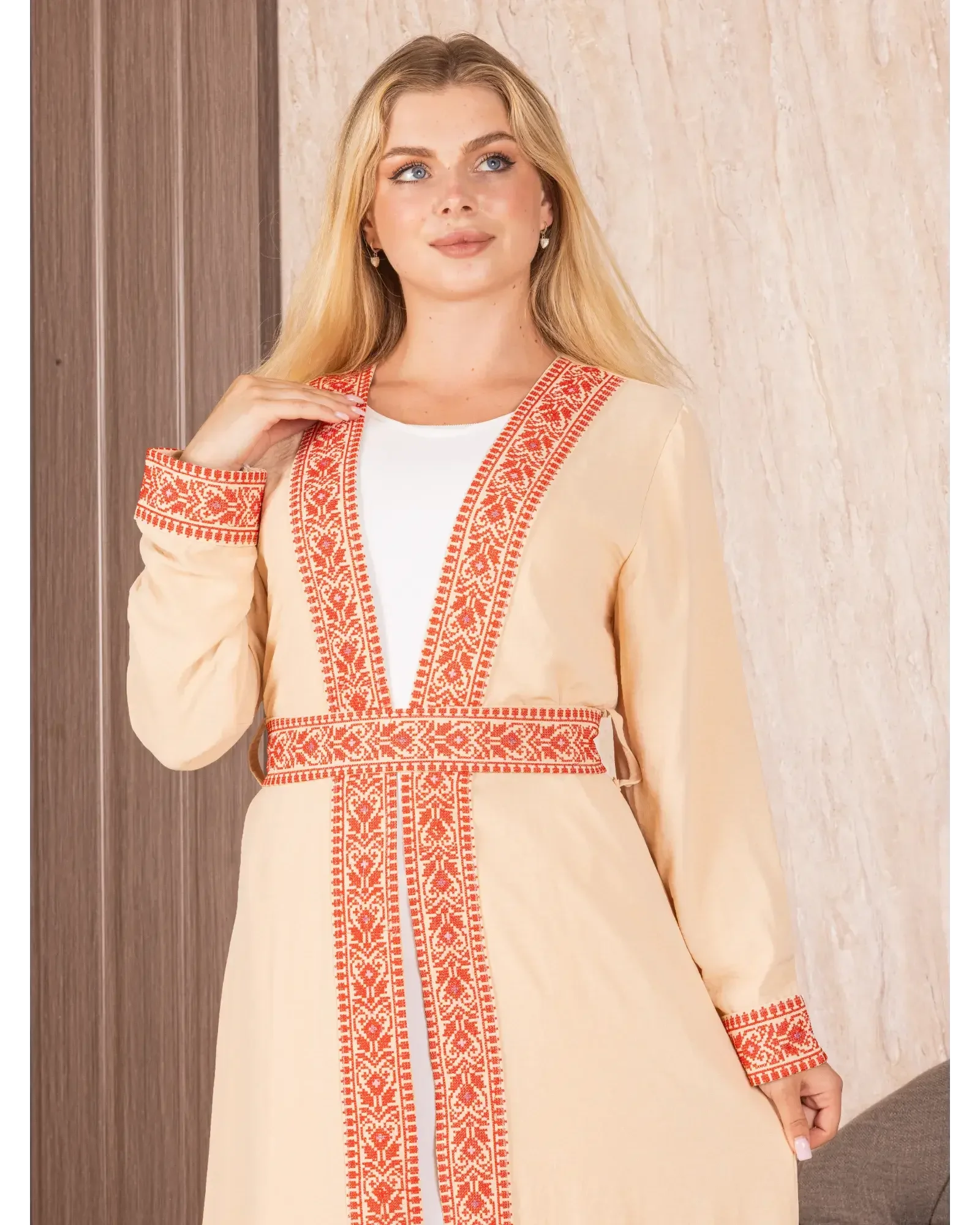 Embroidered Cardigan Palestinian Elegance