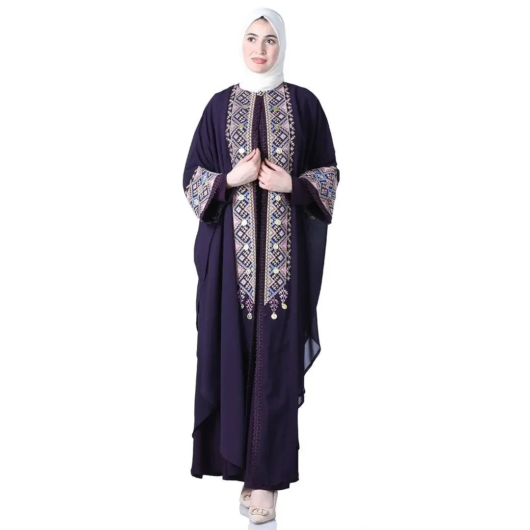 Butterfly Cut Embroidery Kaftan: Unique Elegance and Intricate Design Palestinian Elegance
