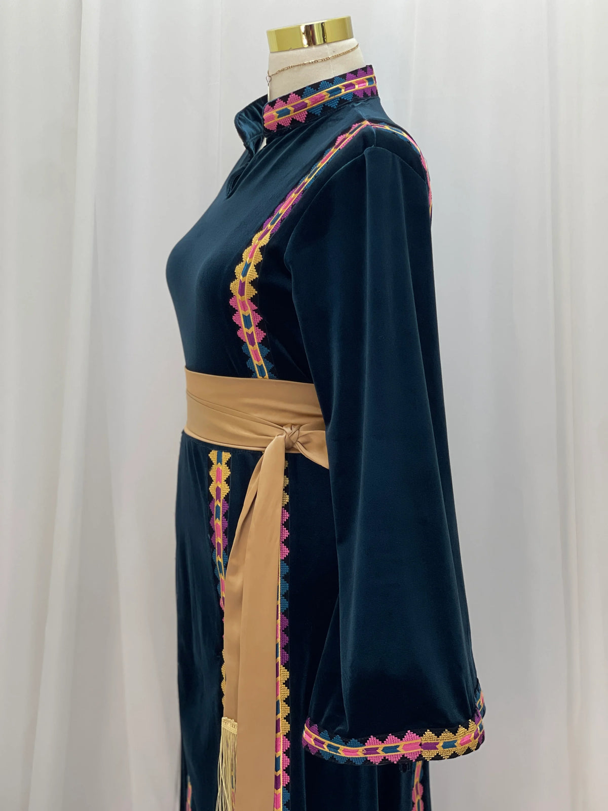 Manajel Grace Velvet Thobe - Palestinian Elegance