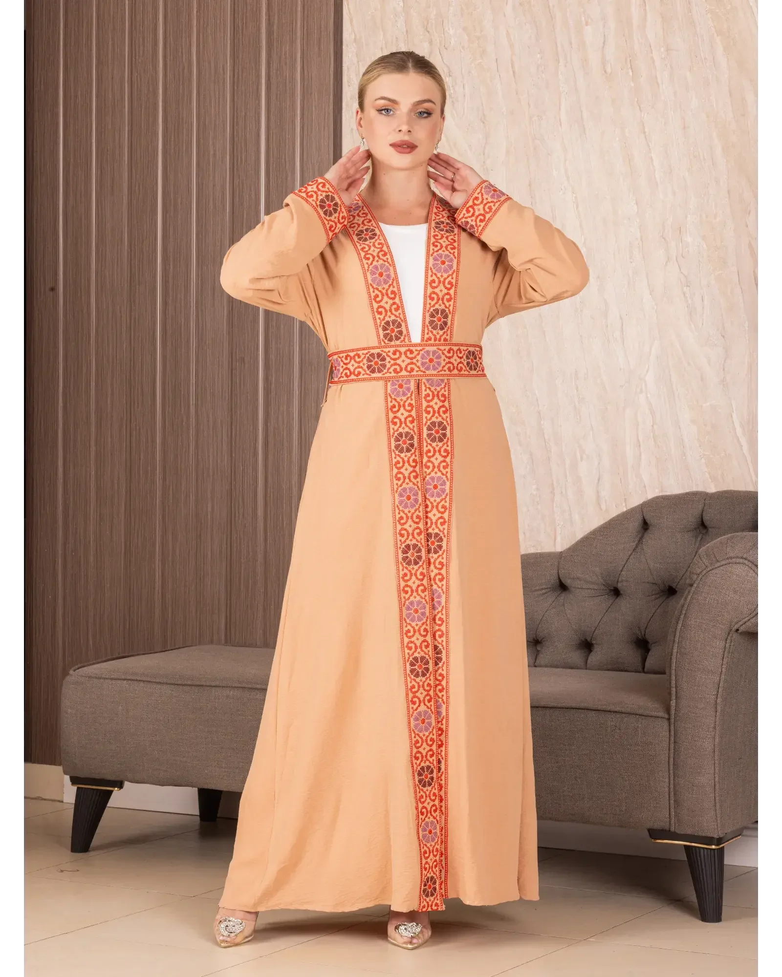 Embroidered Cardigan Palestinian Elegance