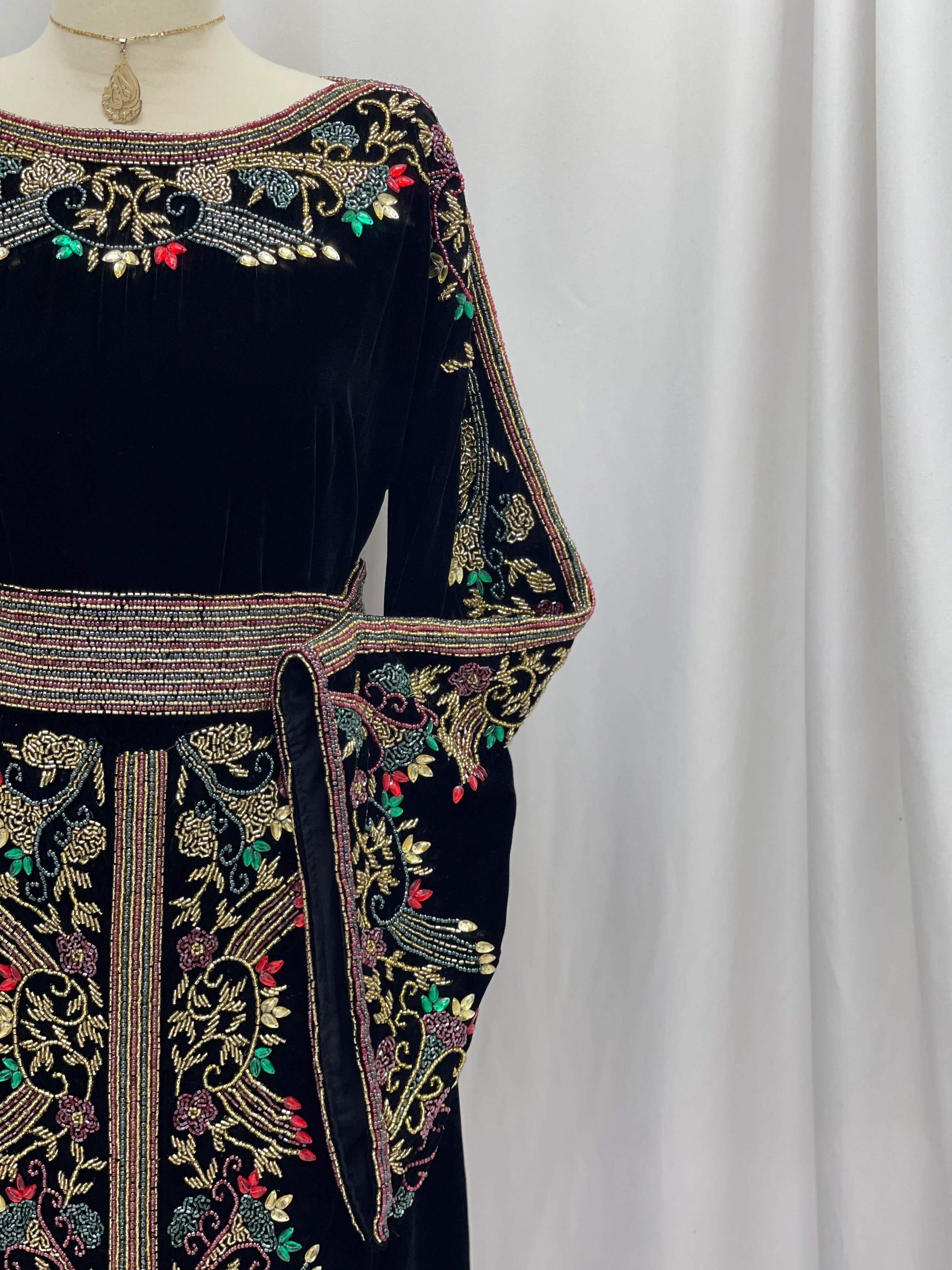 Sultana Beaded Velvet Thobe