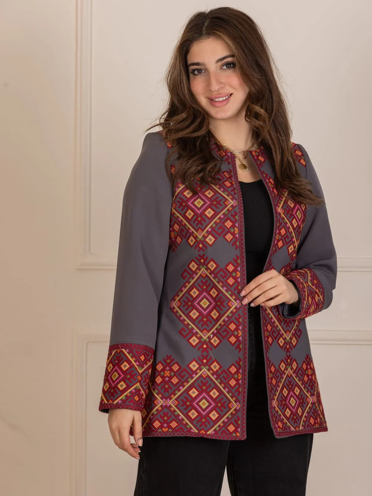 Palestinian Pattern Embroidered Jacket