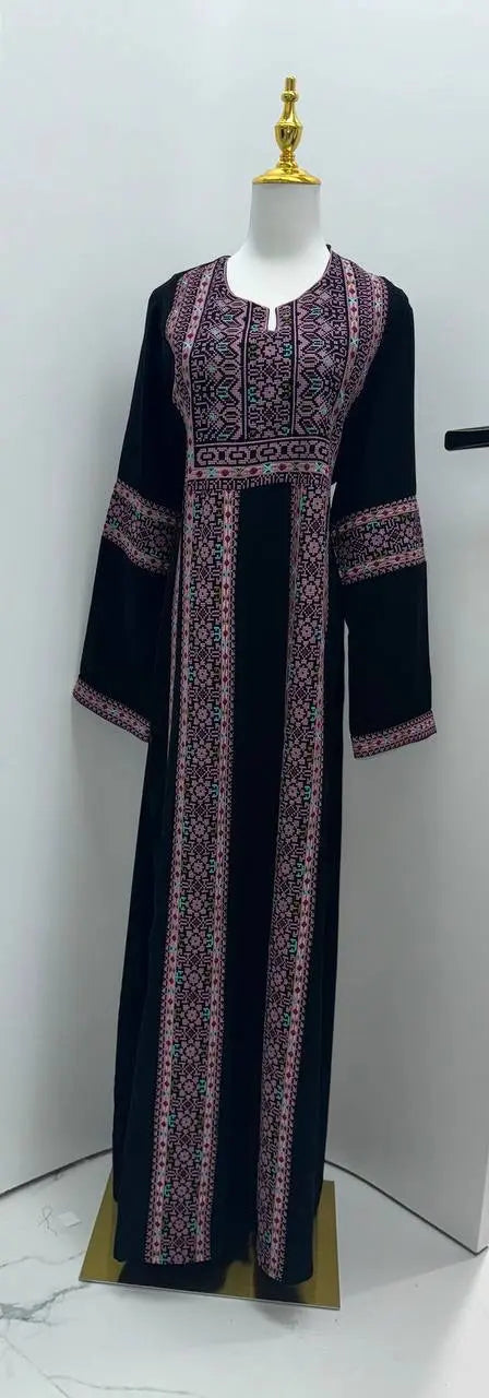 Embroidered Abaya Palestinian Elegance