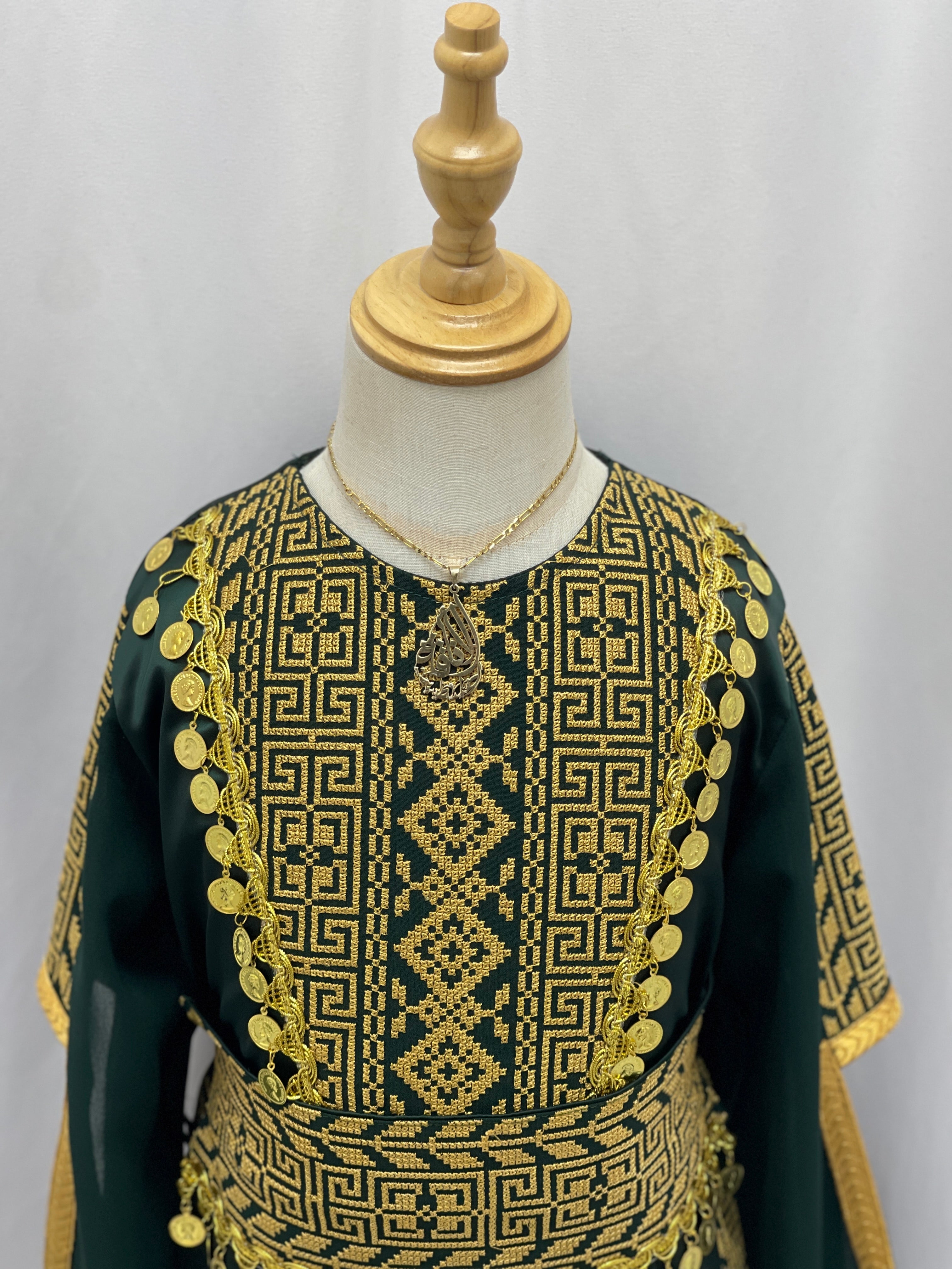 Heritage Coin Embroidered Girls Thobe Set