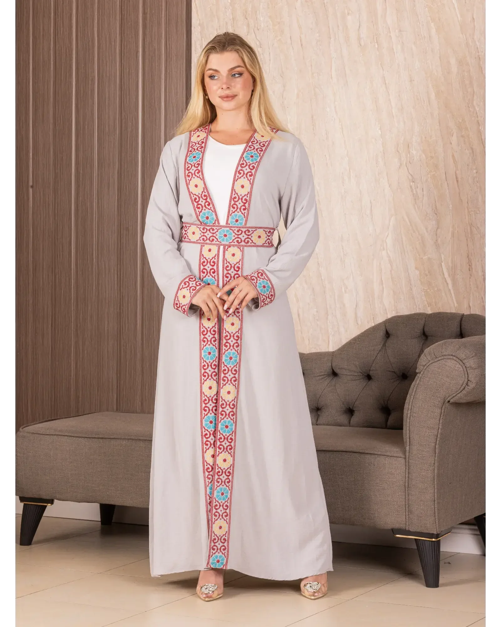 Embroidered Cardigan Palestinian Elegance