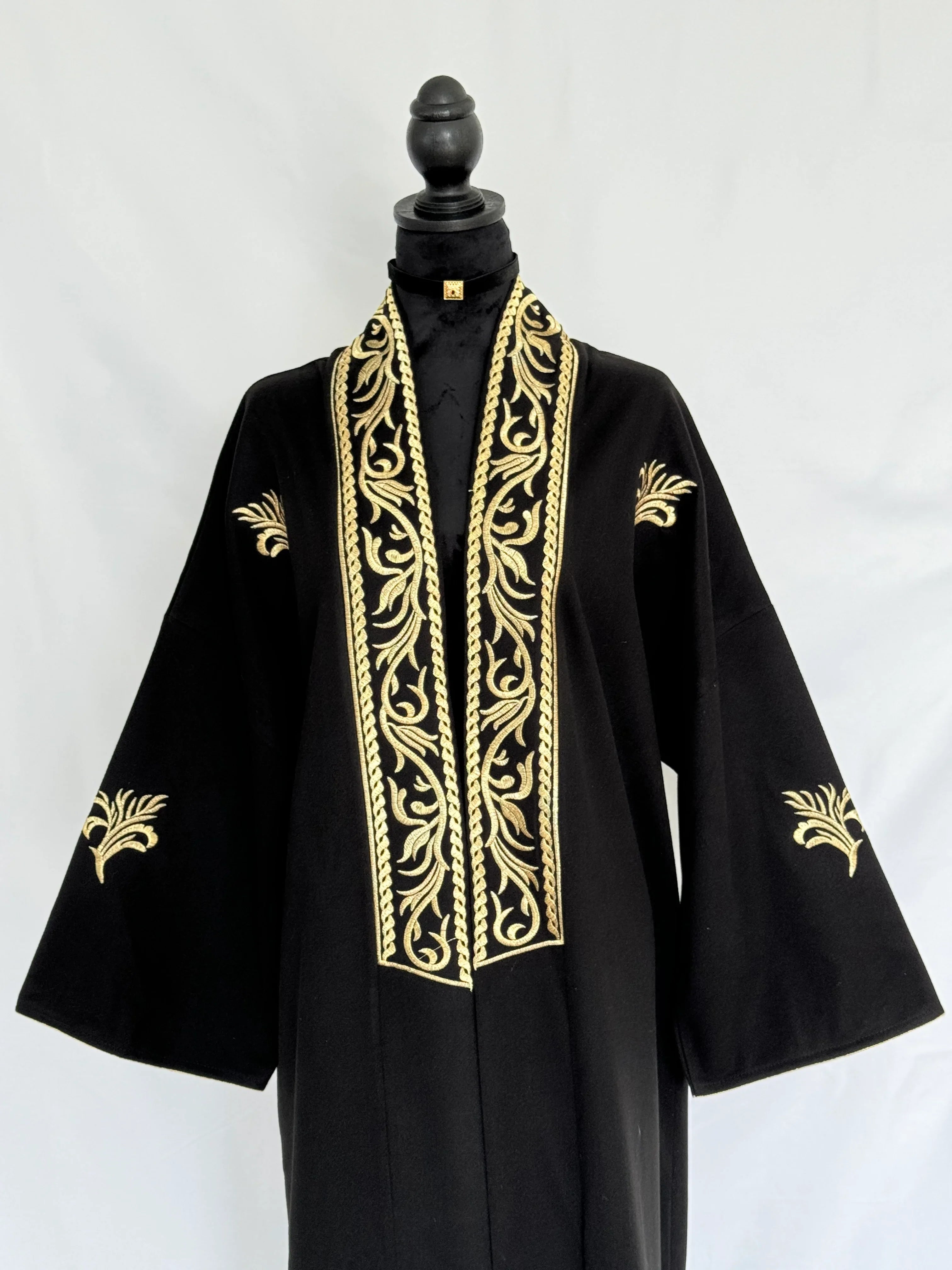 Moroccan Embroidery Kimono- designed in a classic open front silhouette