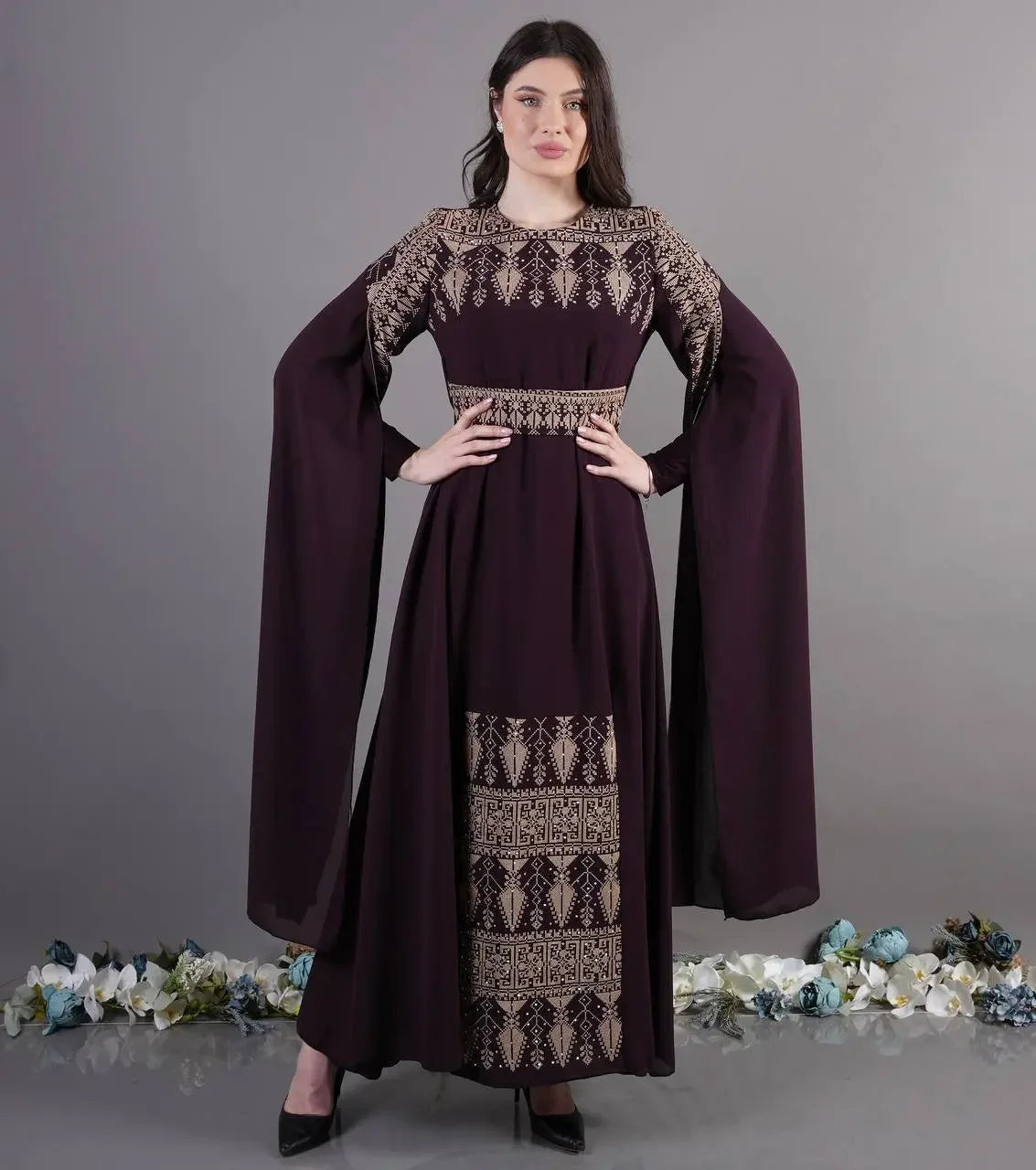Modern Embroidery Dress: Elegant Luxury and Unique Style Palestinian Elegance