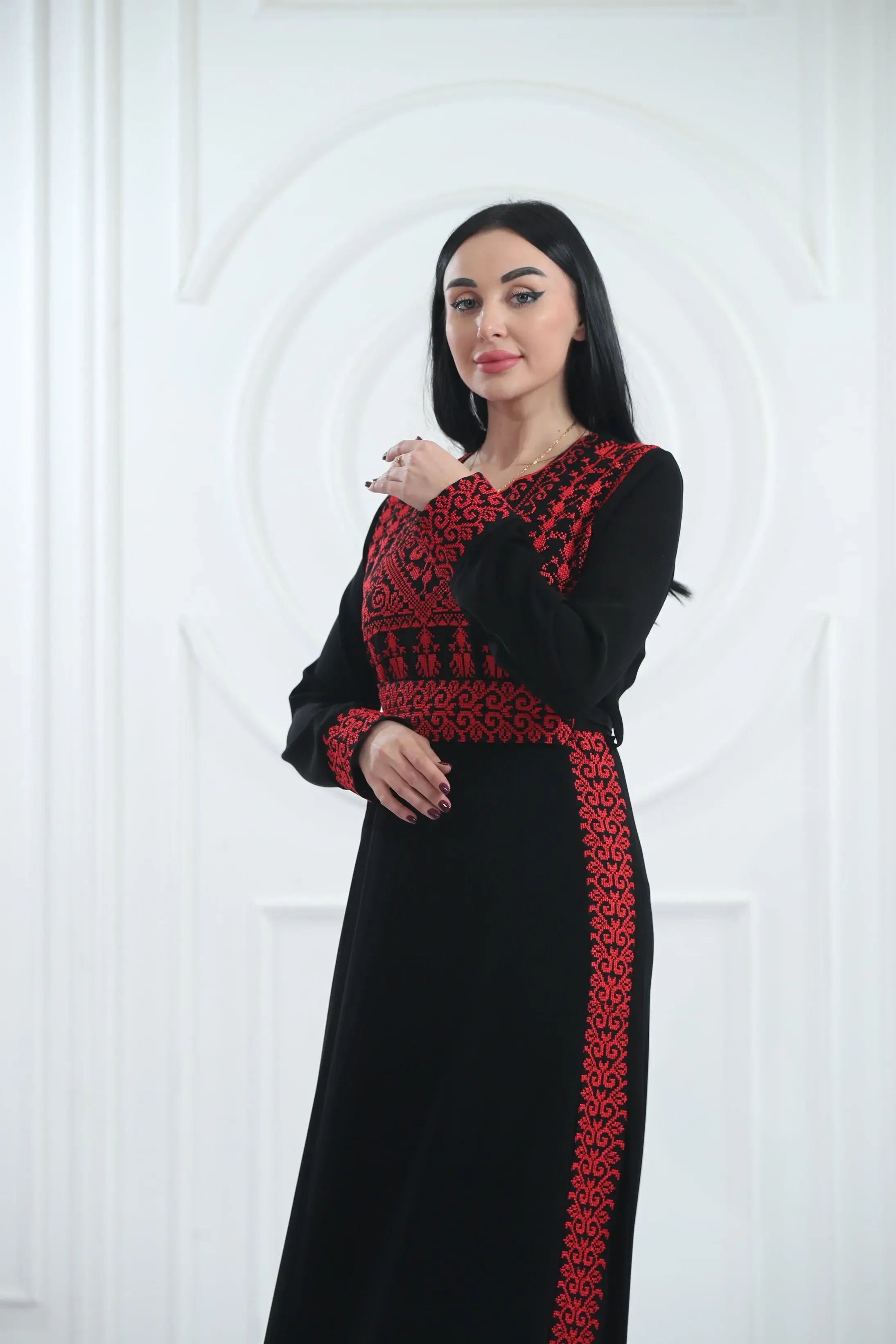 The Warda Embroidered Dress Palestinian Elegance