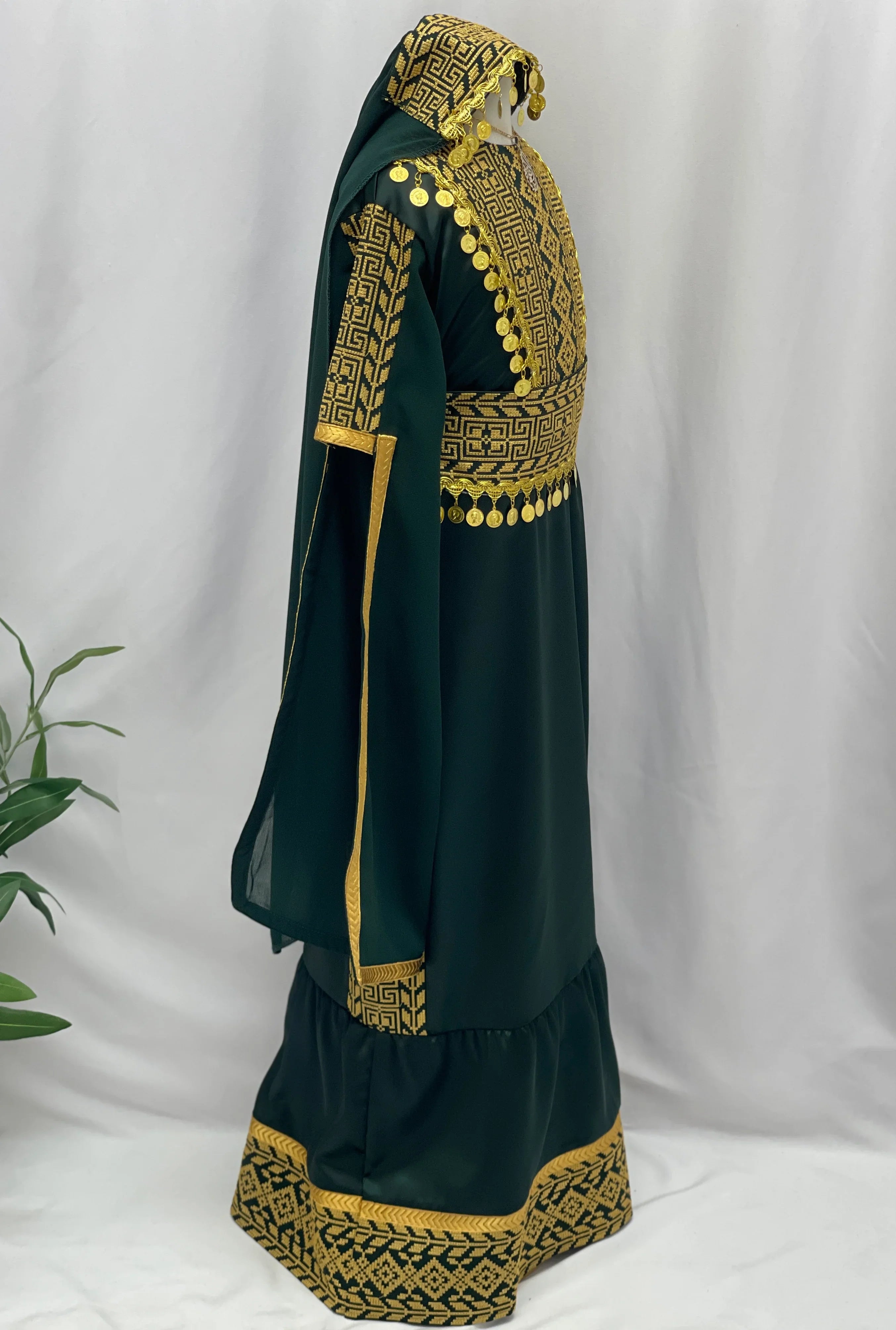 Heritage Coin Embroidered Girls Thobe Set