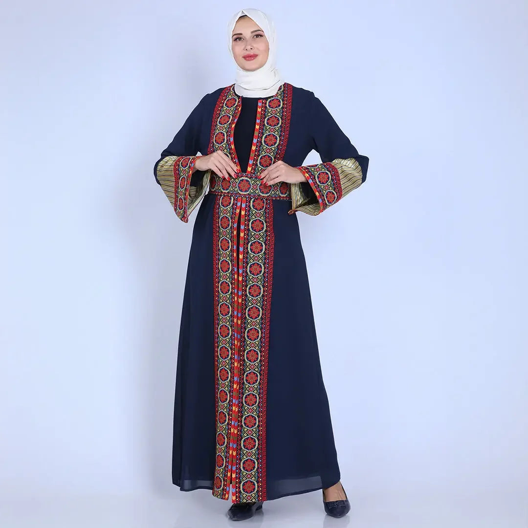 Royal Heritage Reversible Belt Bisht - Palestinian Elegance