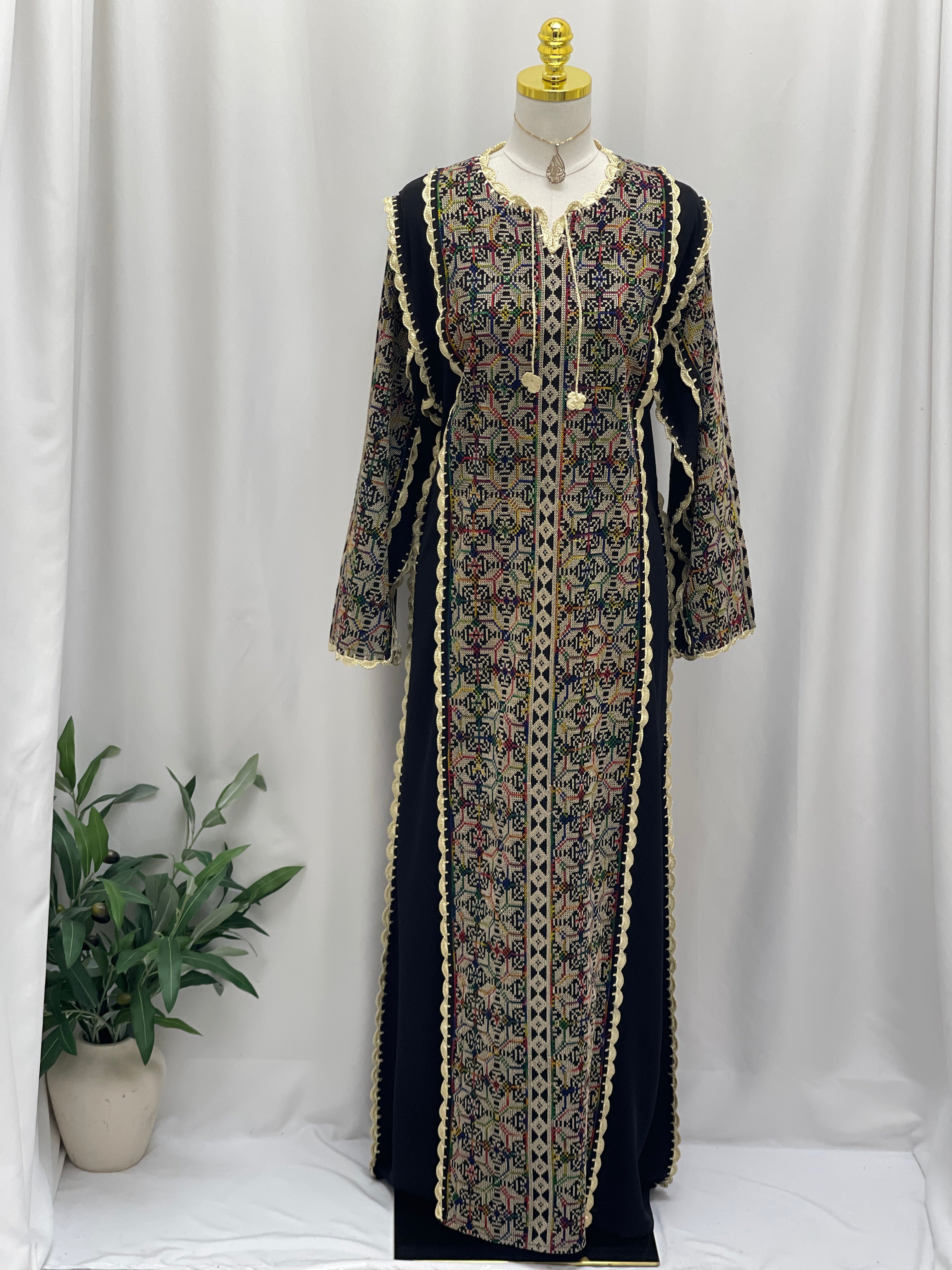 Heritage Threads Embroidered Abaya