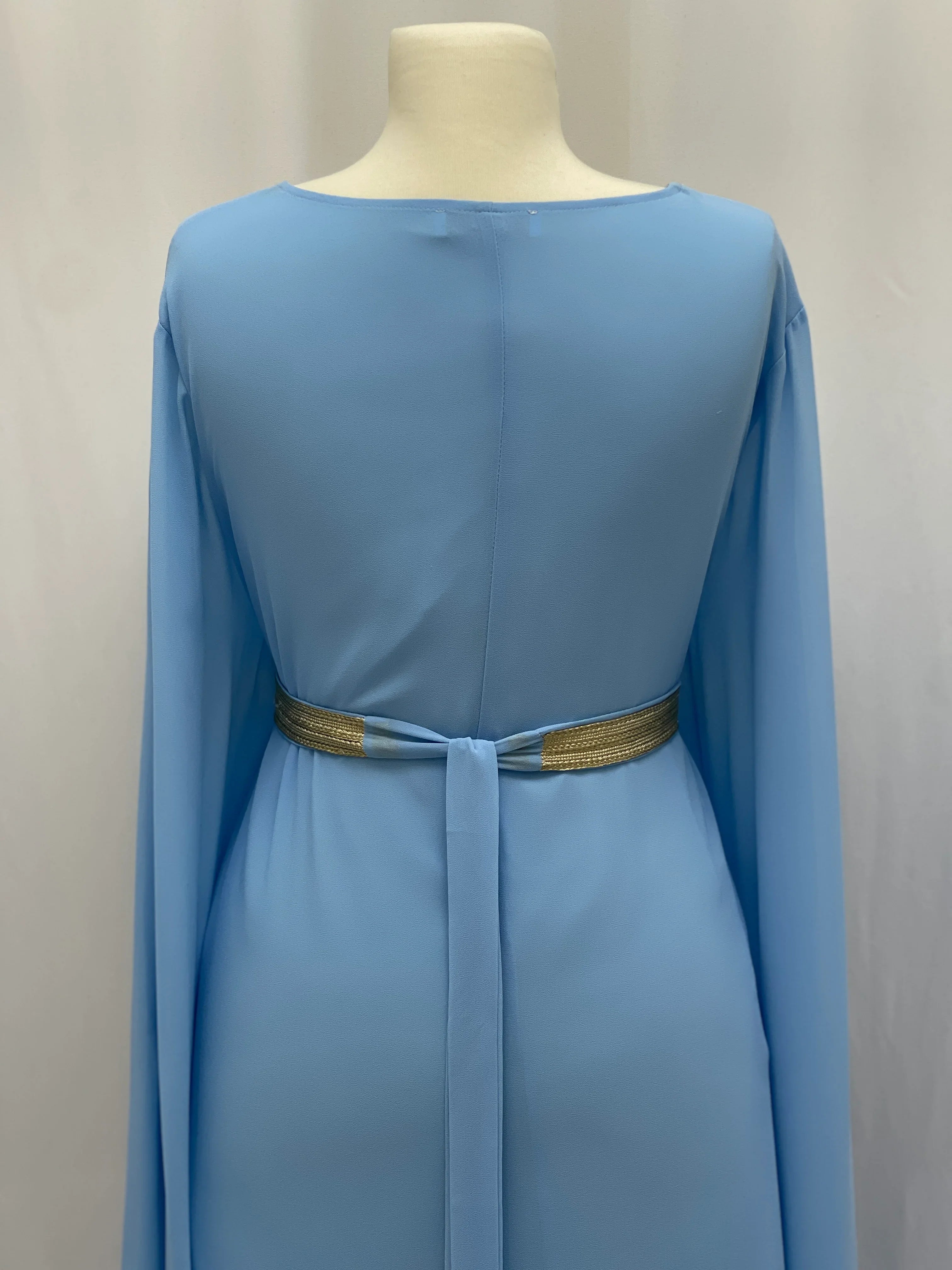 Celestial Azure Beaded Gown